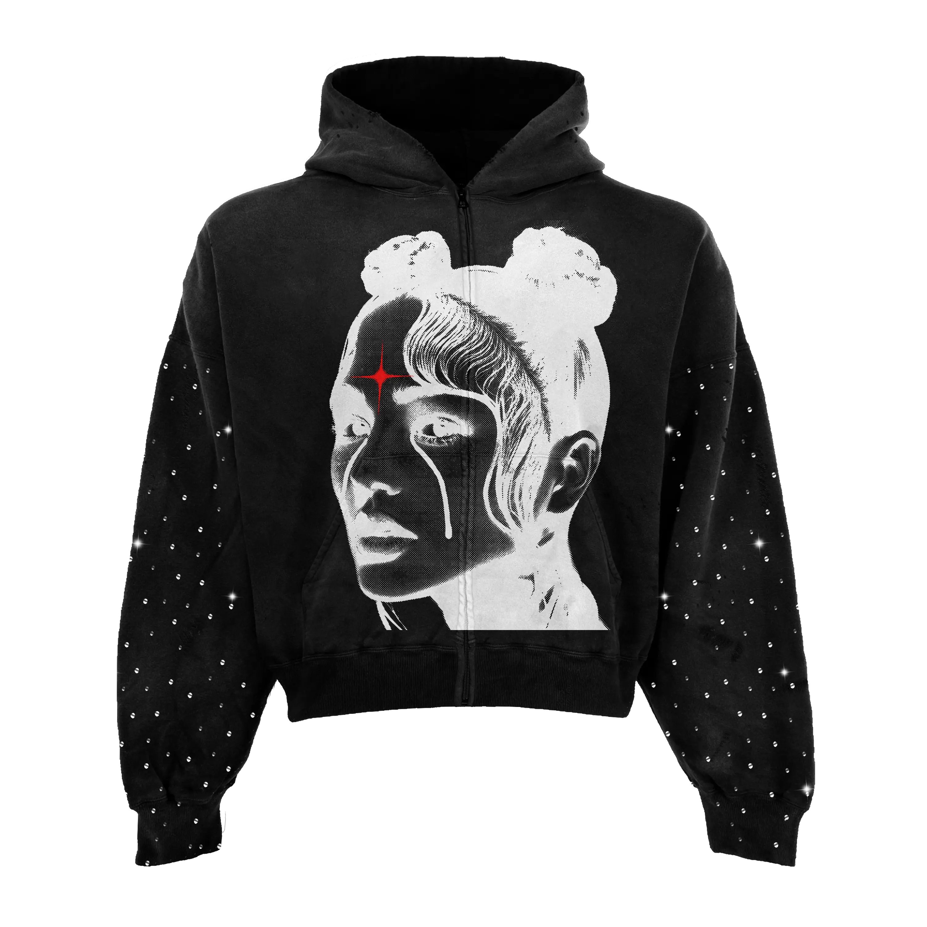 Spiritual Girl Rhinestone Zip Up WorksOfMadness