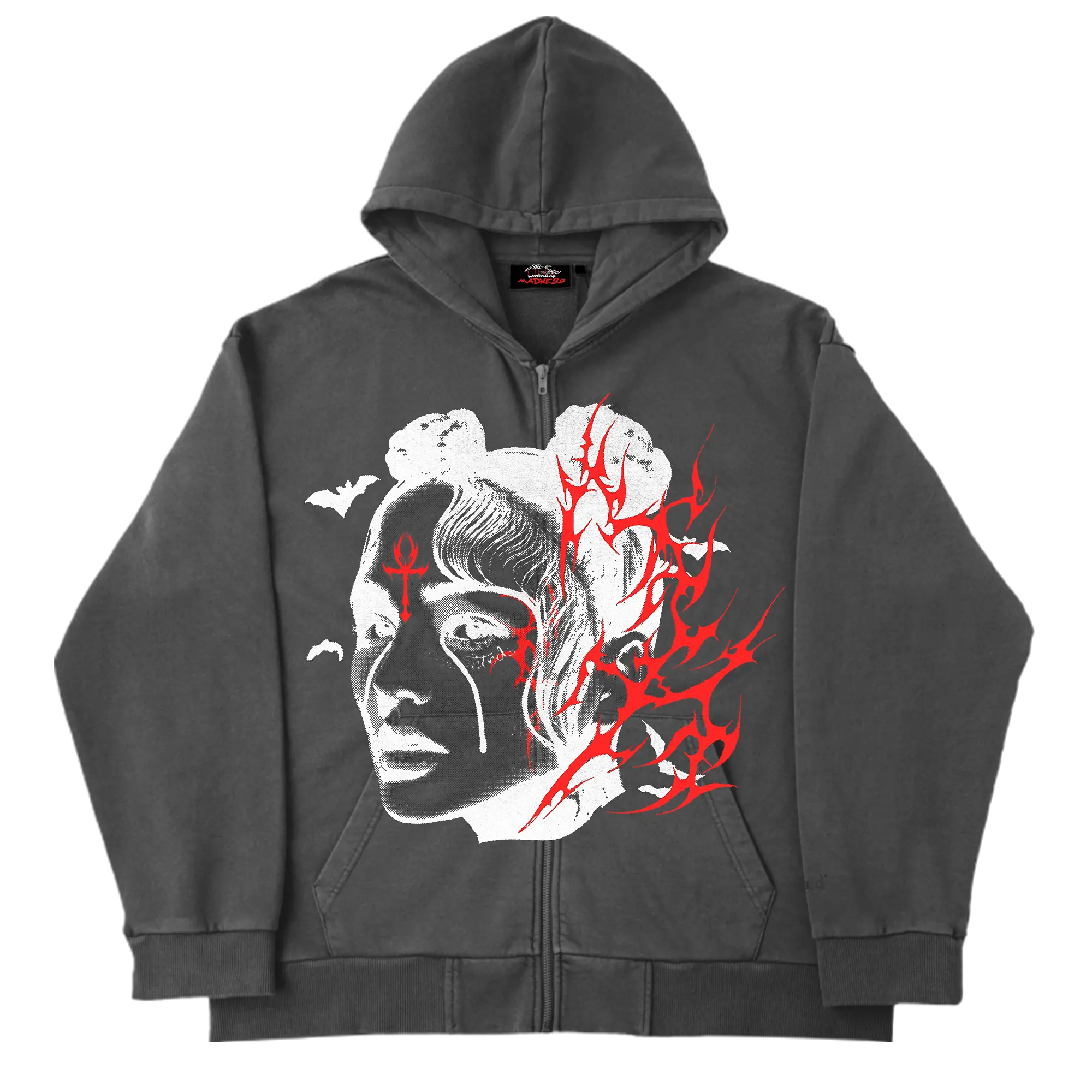 Spiritual Red Zip UP WorksOfMadness