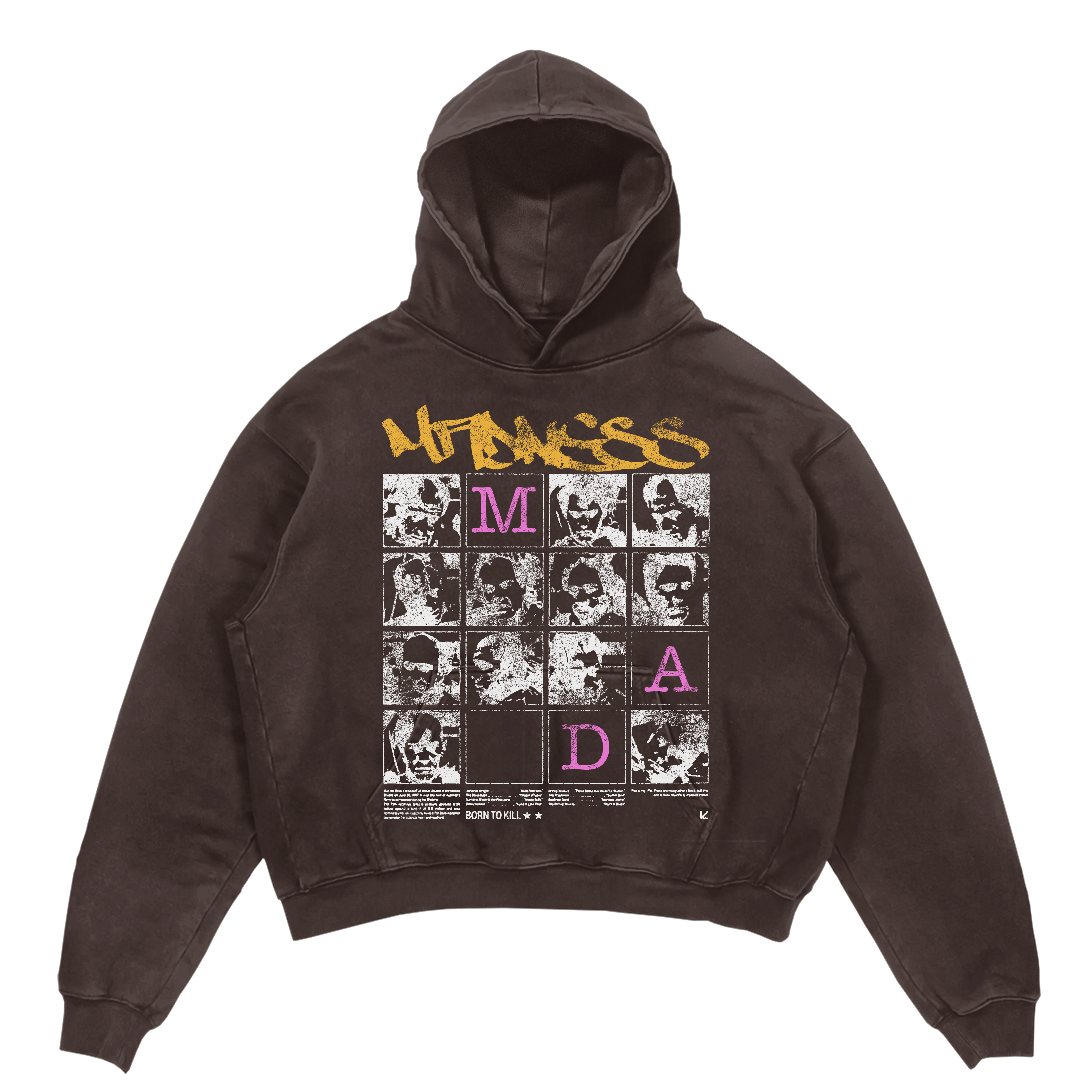 Split Persona Hoodie - Brown