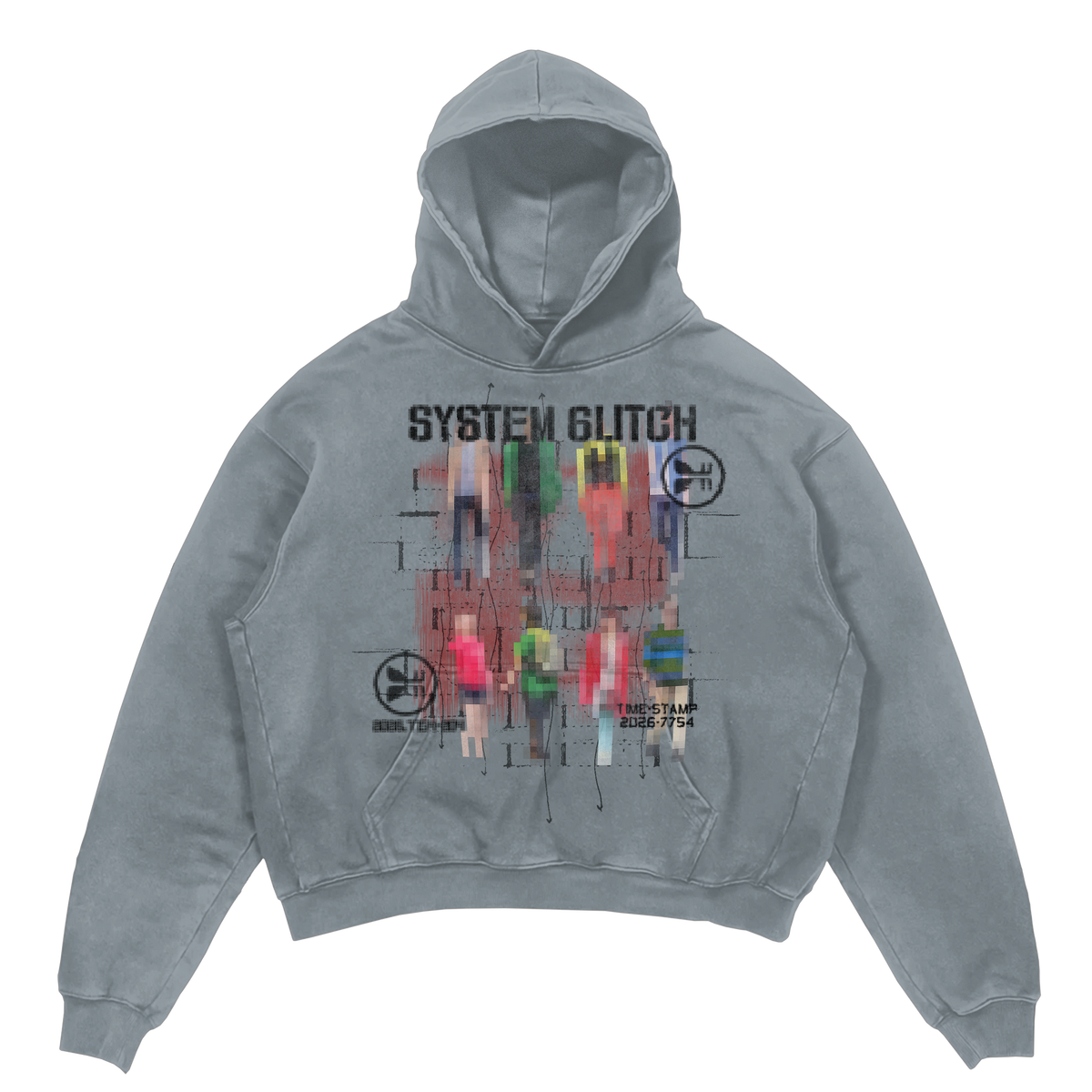 System Glitch Hoodie - Sage