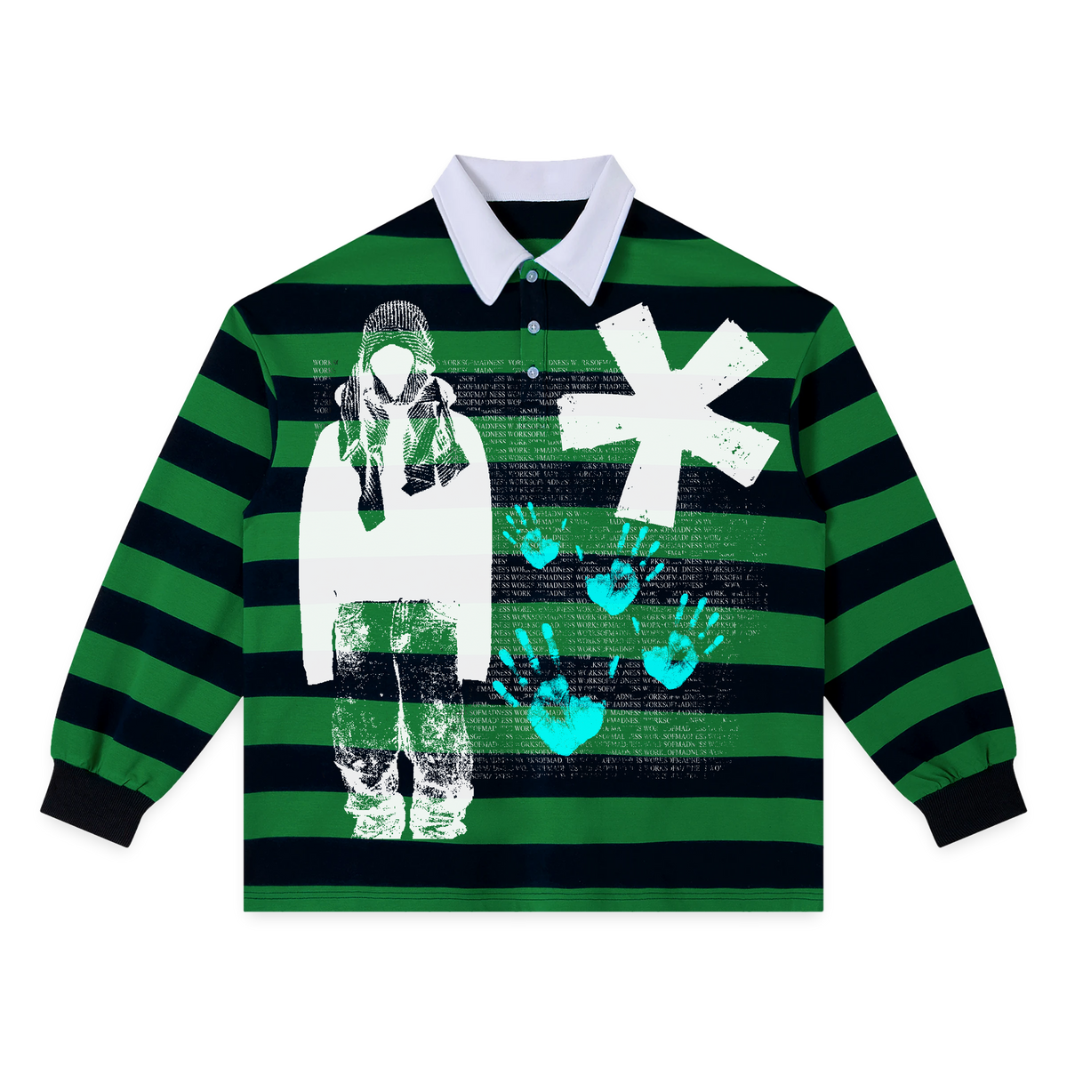 WAR Stripe Polo - Green