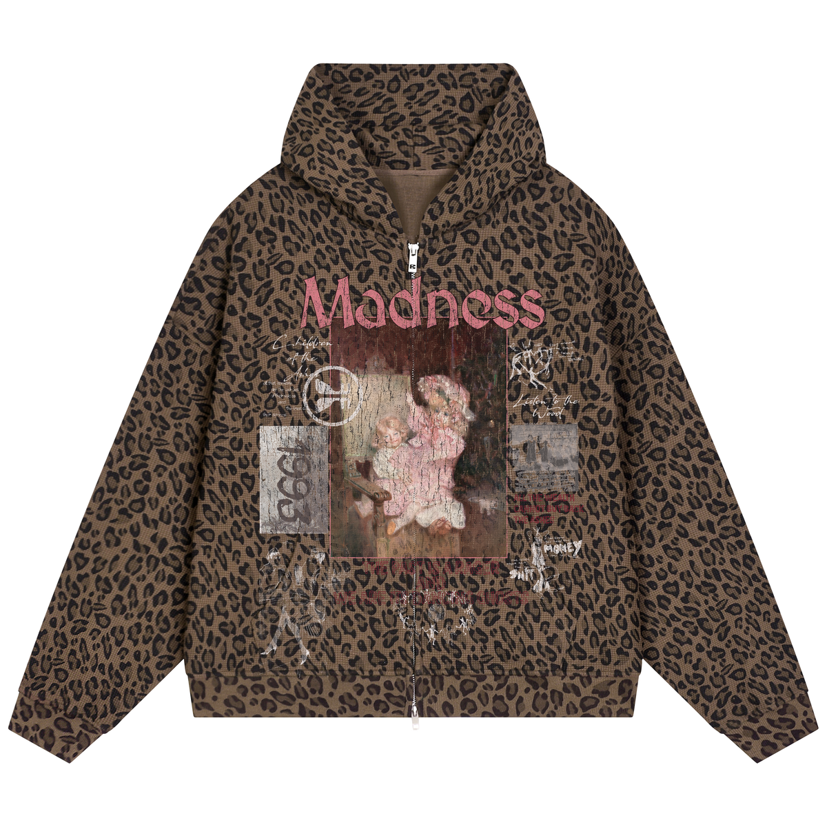 Ashes Waffle Zip Up - Cheetah