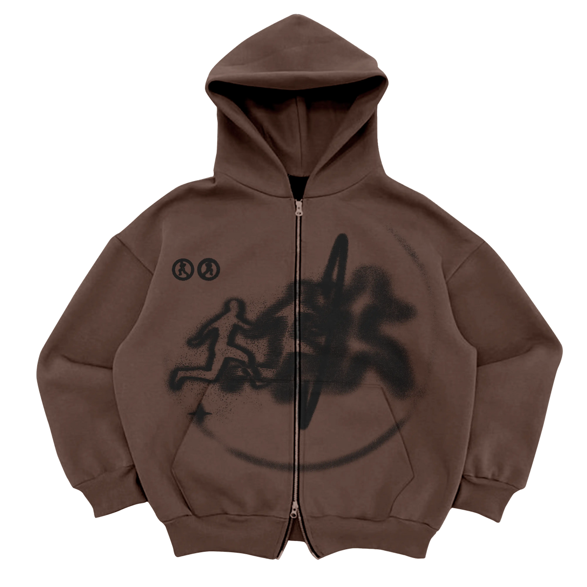 Warp Zip Up - Brown