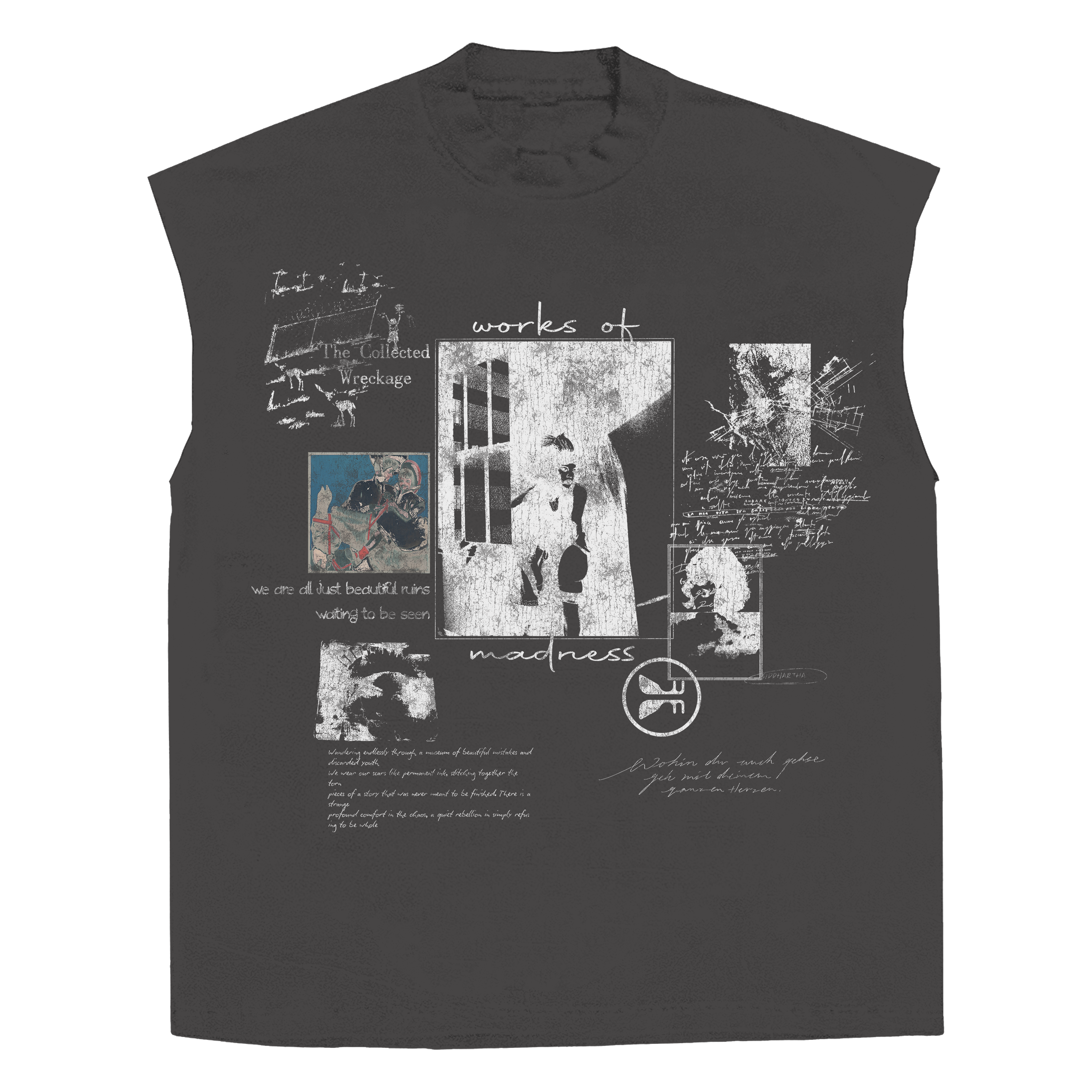 Ruin Sleeveless Tee - Grey