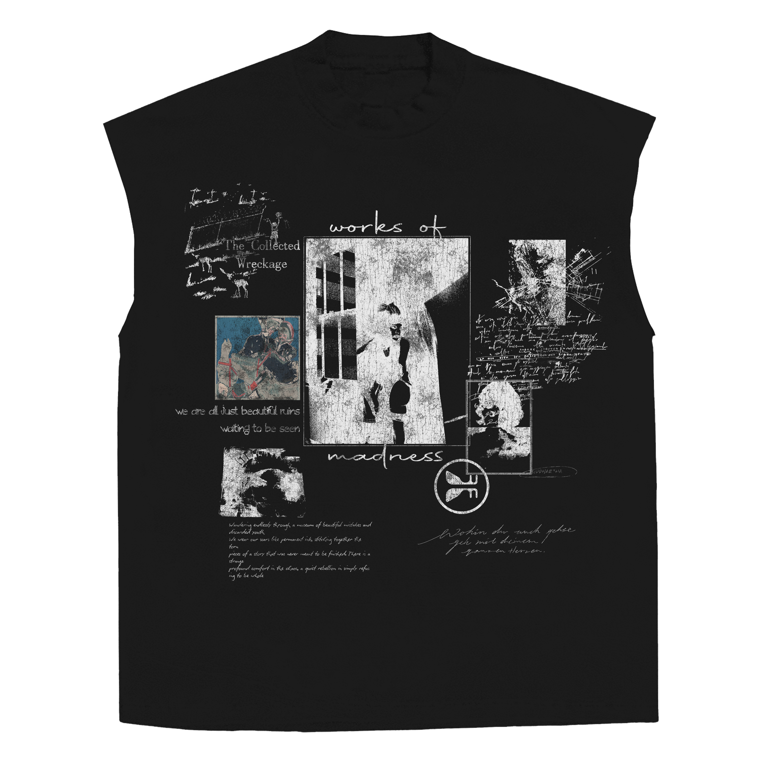 Ruin Sleeveless Tee - Black