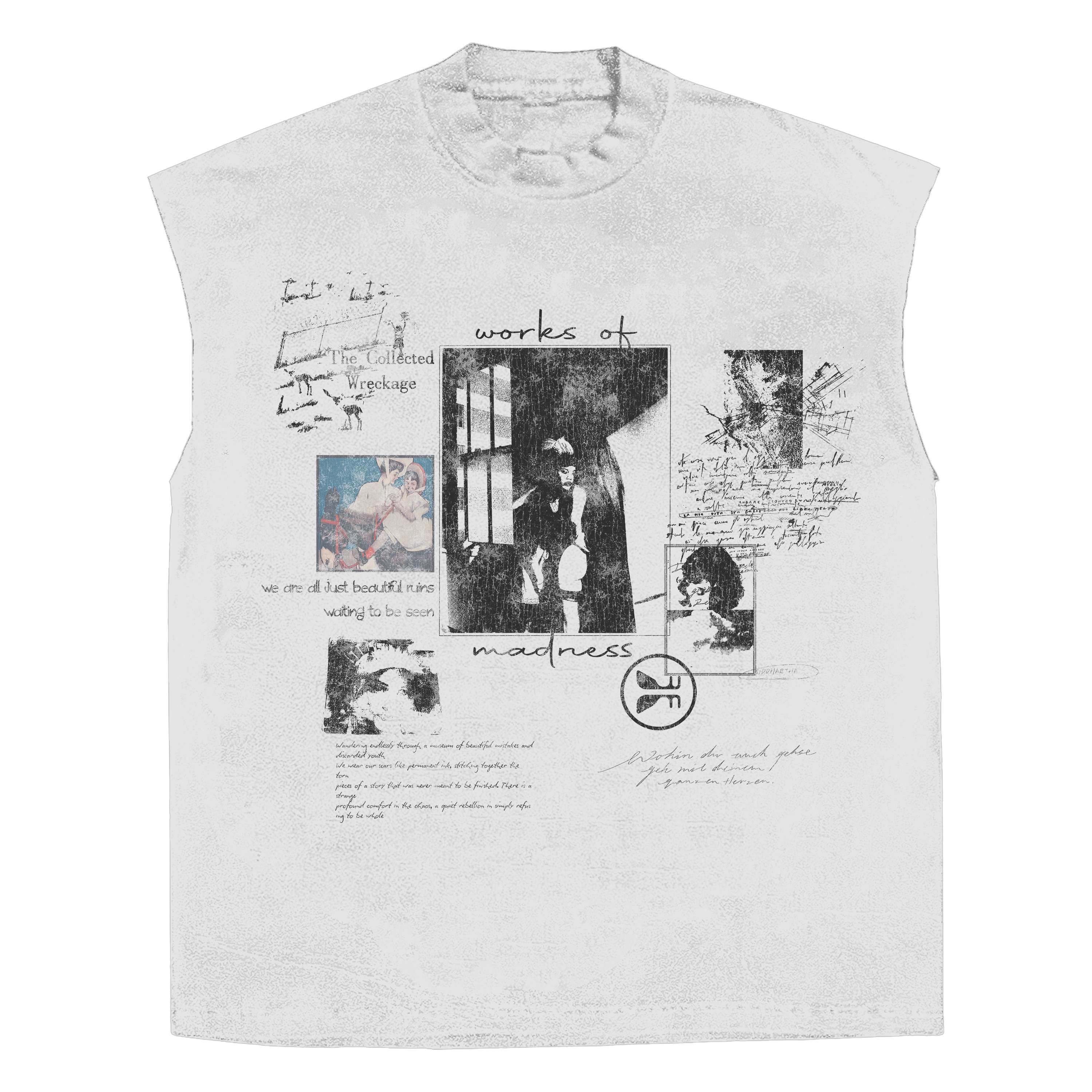 Ruin Sleeveless Tee - White