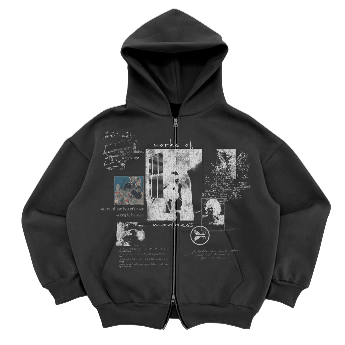 Ruin Zip Up - Grey