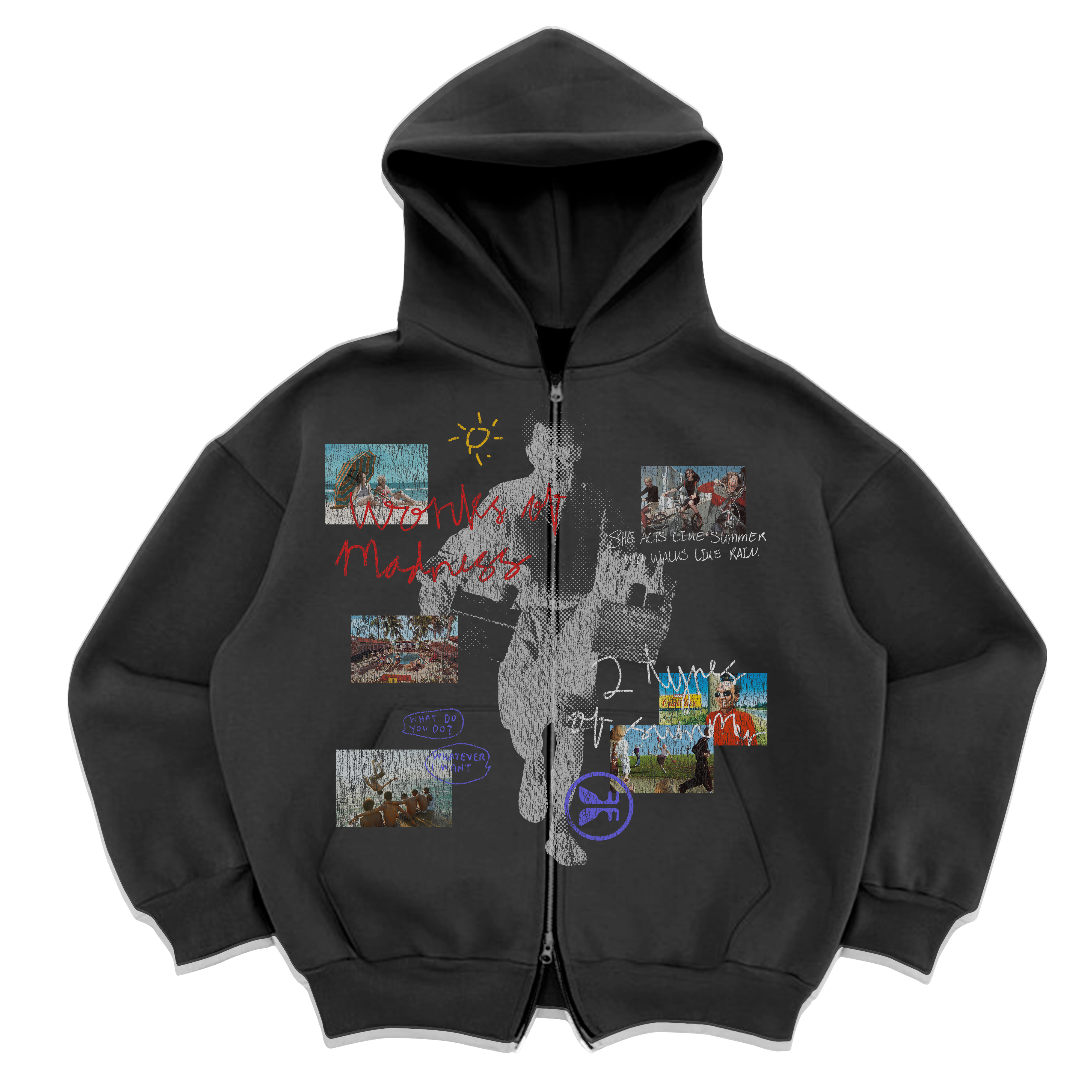 Summer Rain Zip Up — Grey
