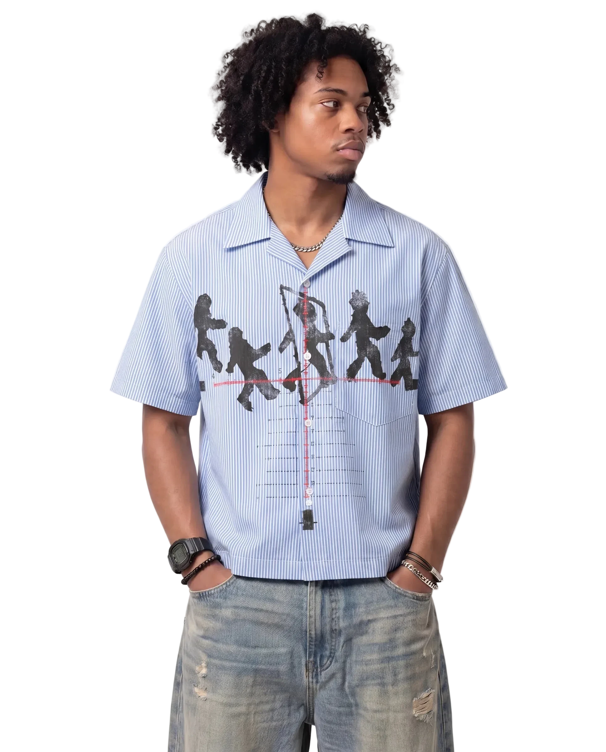 Crosshair Boxy Button Up