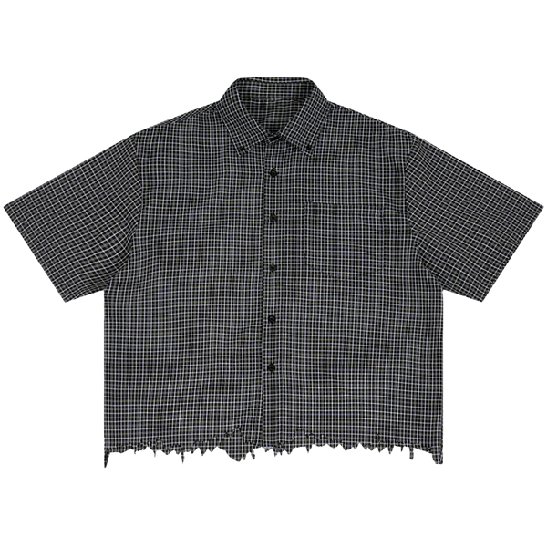 Blank Distress Button Up