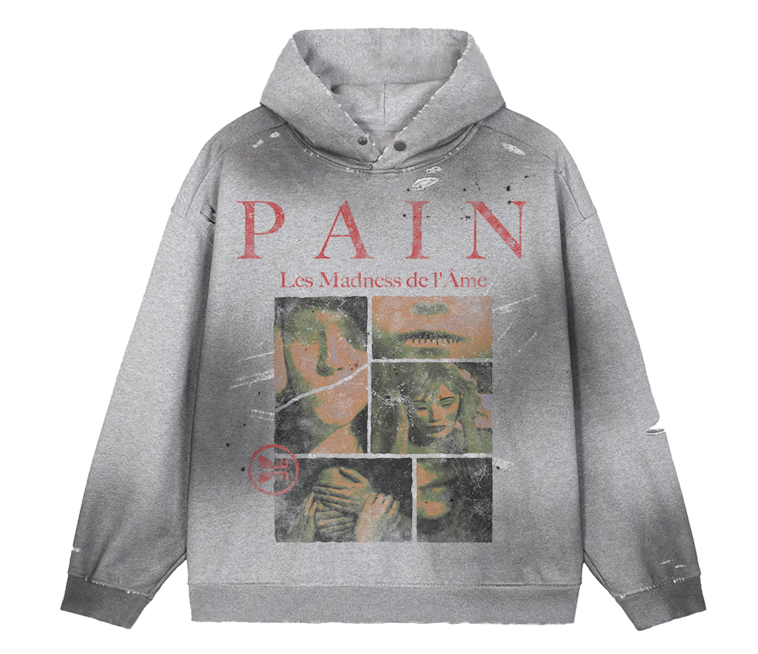 Pain Faded Distress Hoodie