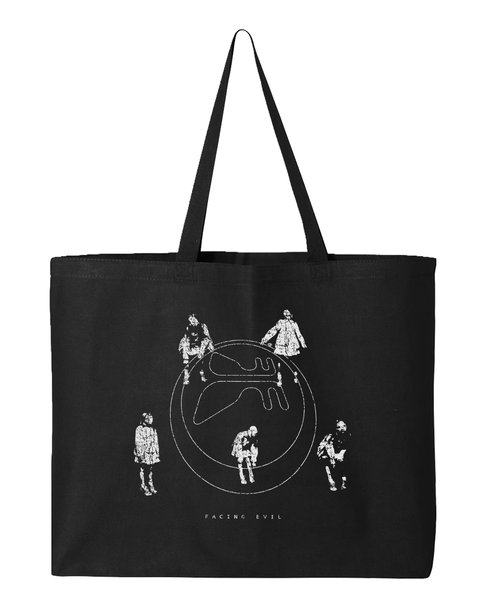 Facing Evil Tote Bag