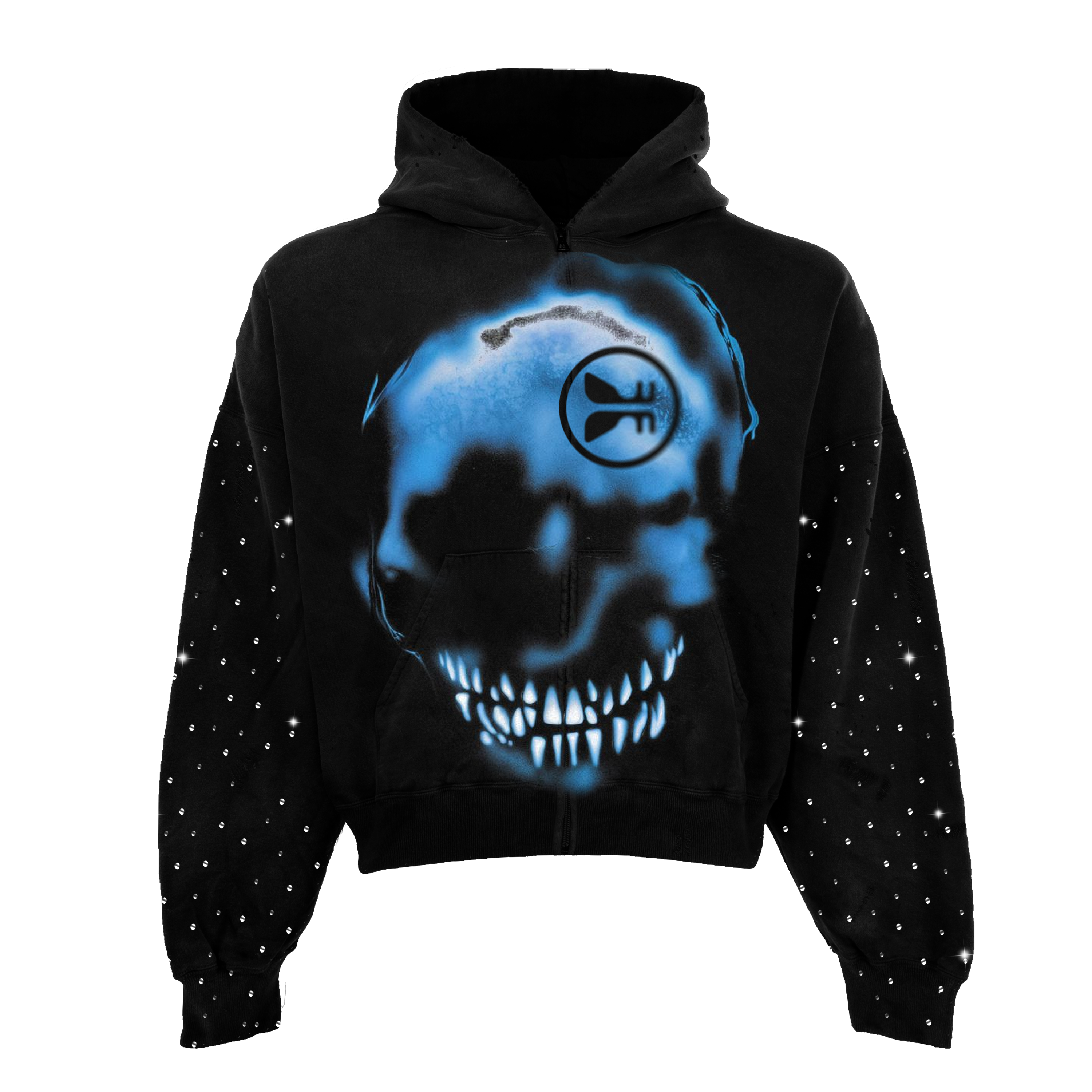 Frostbite Rhinestone Zip Up