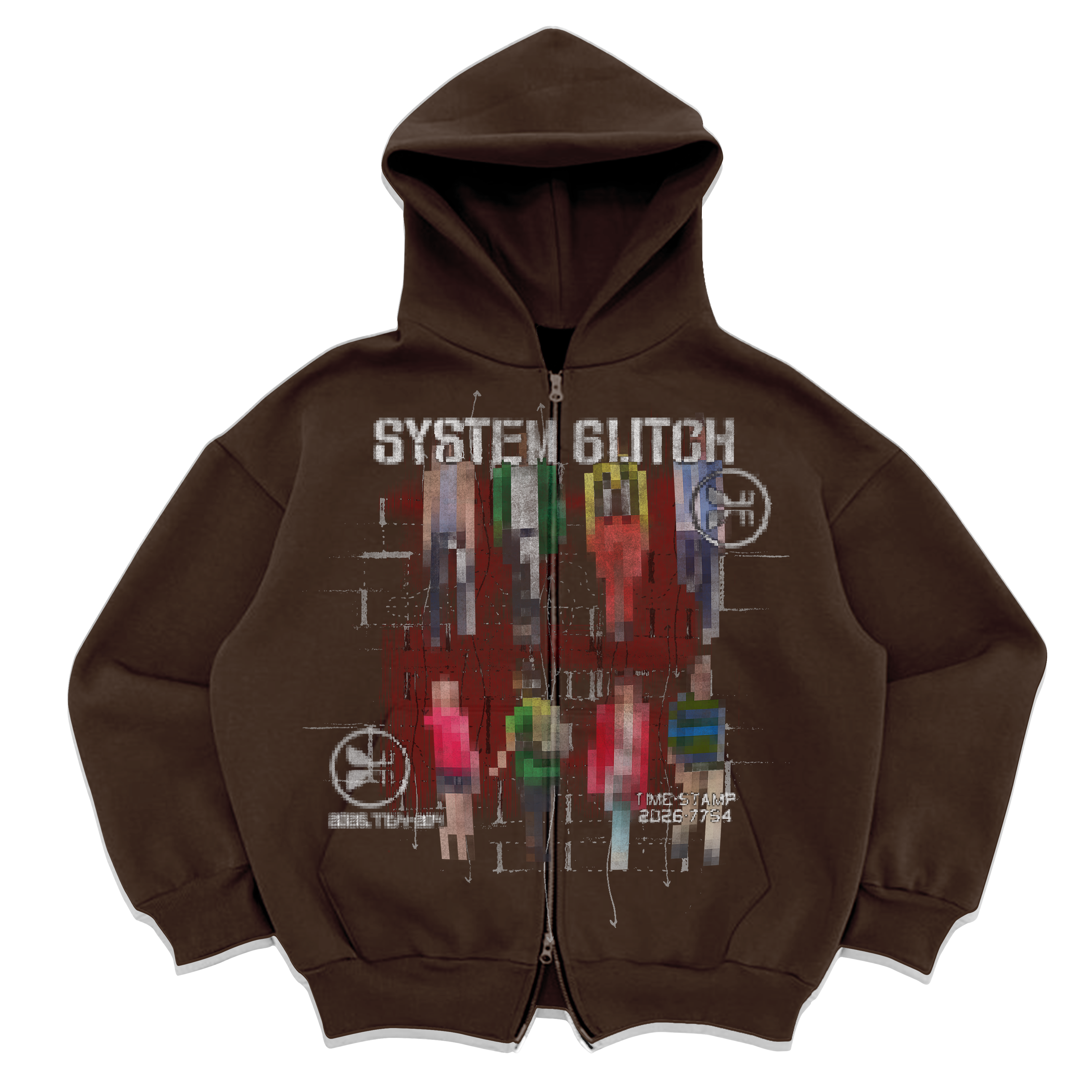 System Glitch Zip Up