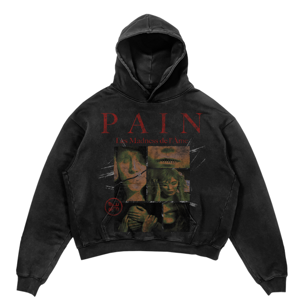 Pain Hoodie – Black – WorksOfMadness