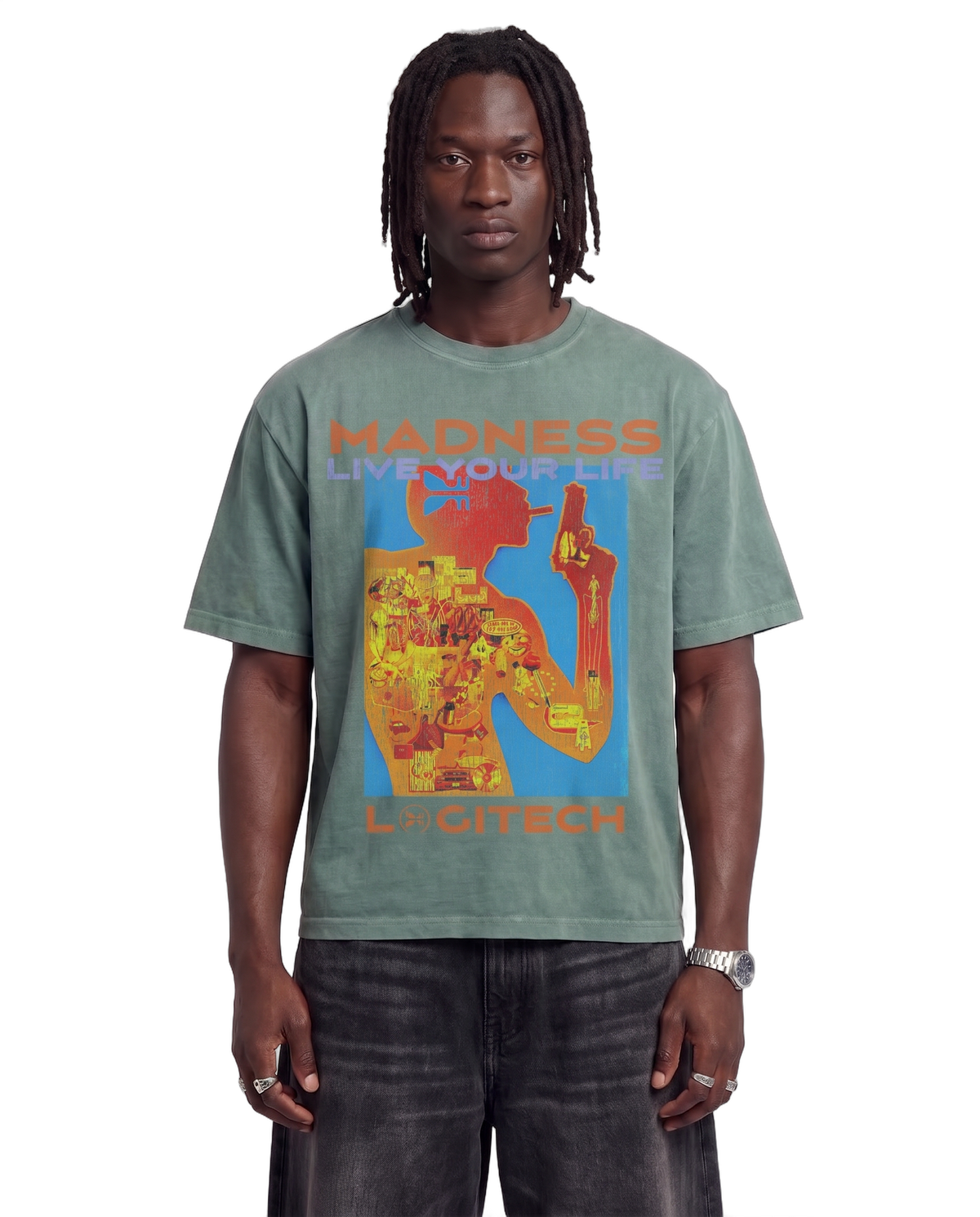 Logitech Tee on body - Green