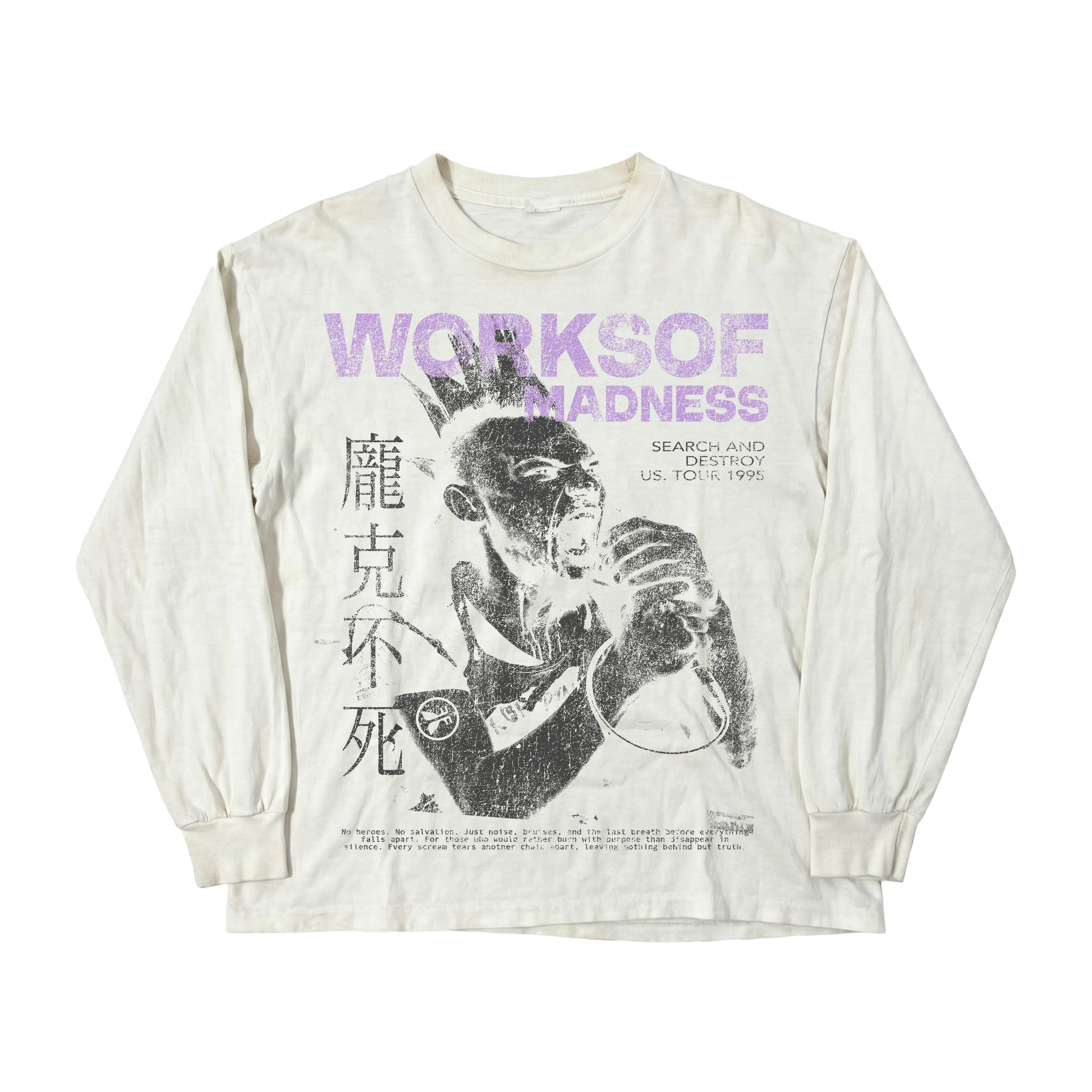 No Heroes L/S Tee White
