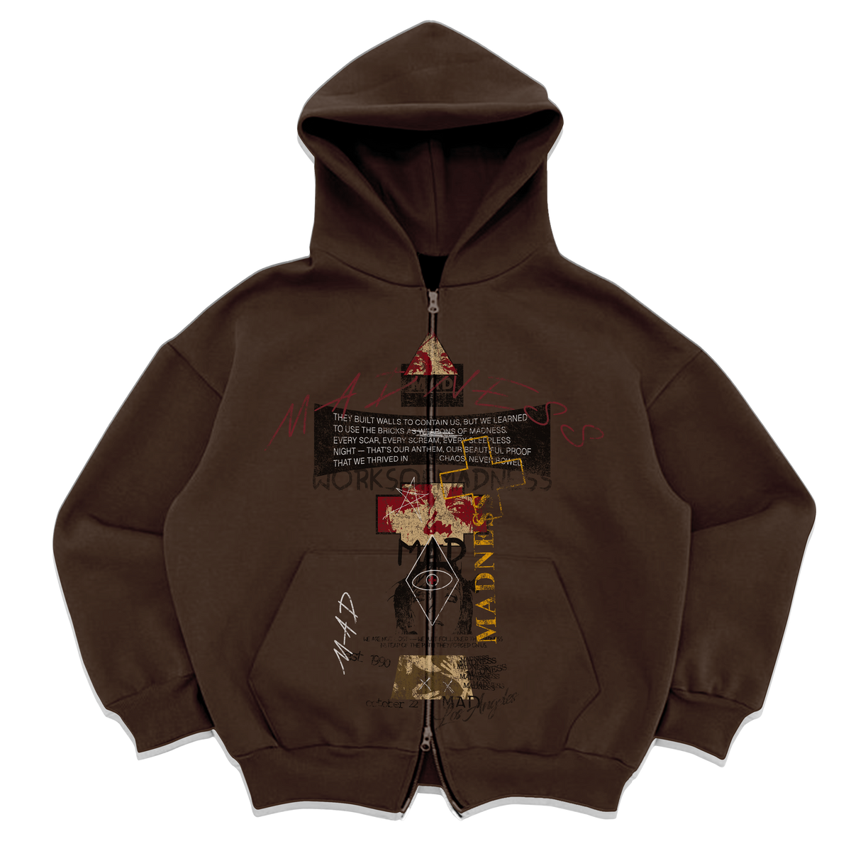 Mad Anthem Zip Up - Brown