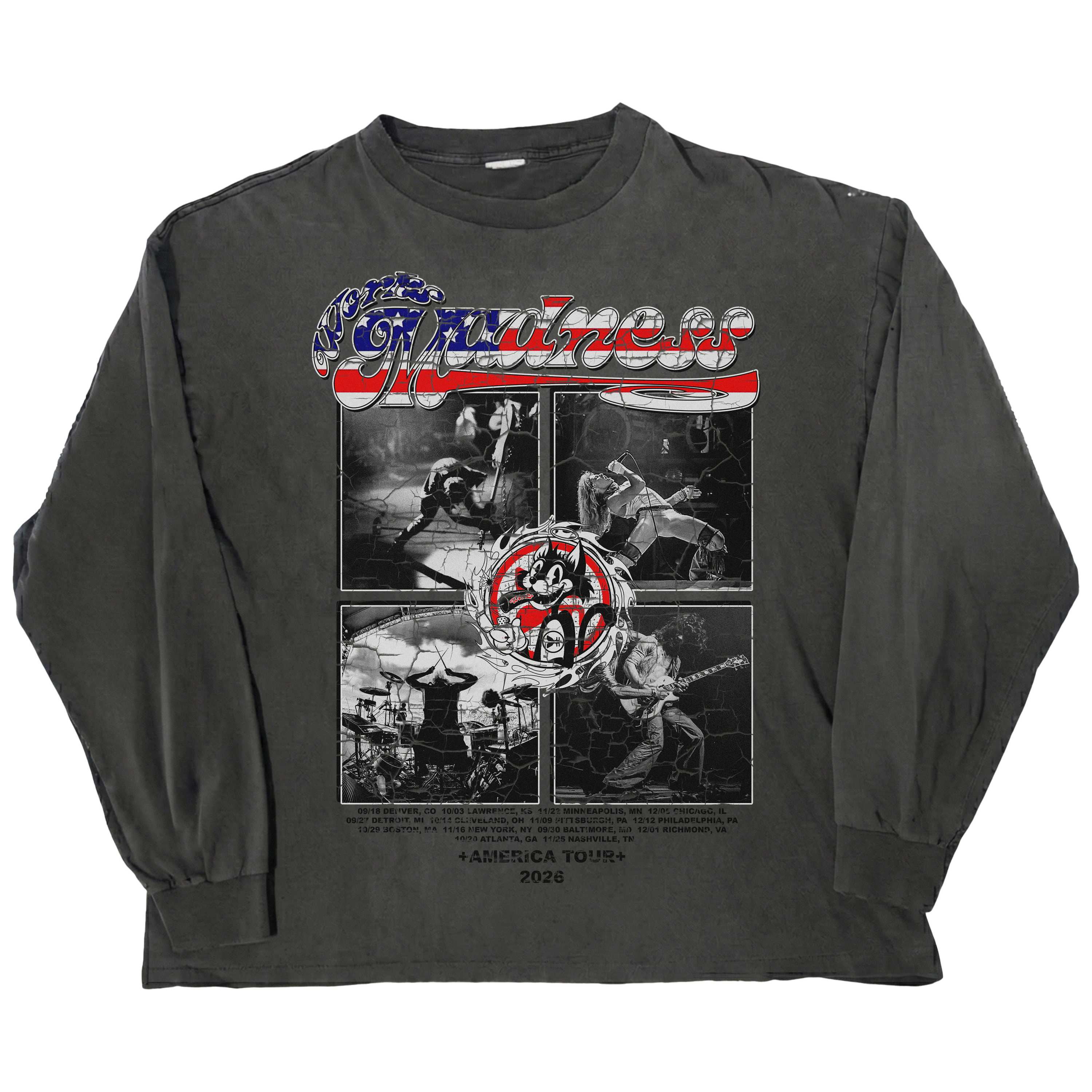 Madness Tour L/S Tee - Black