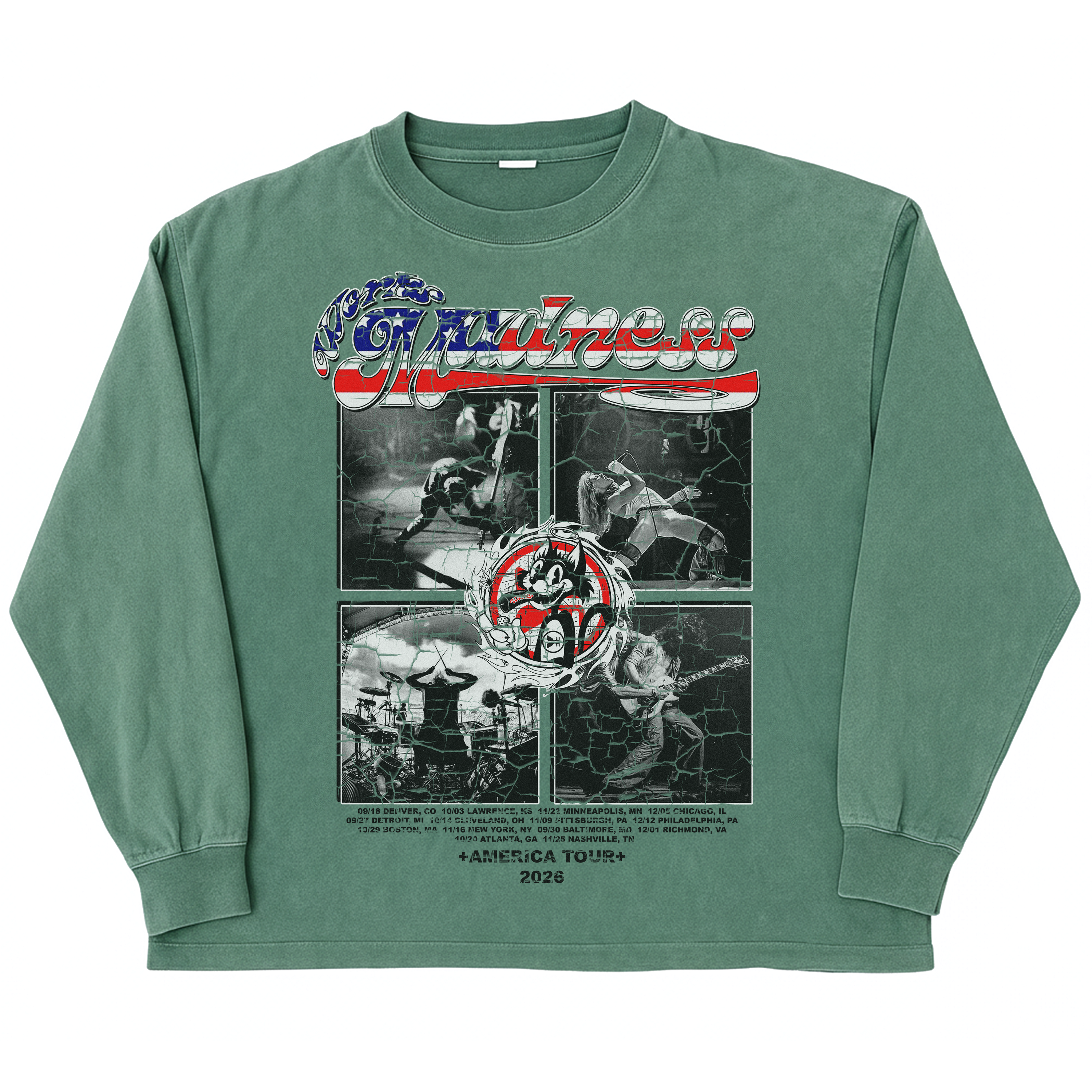 Madness Tour L/S Tee - Green