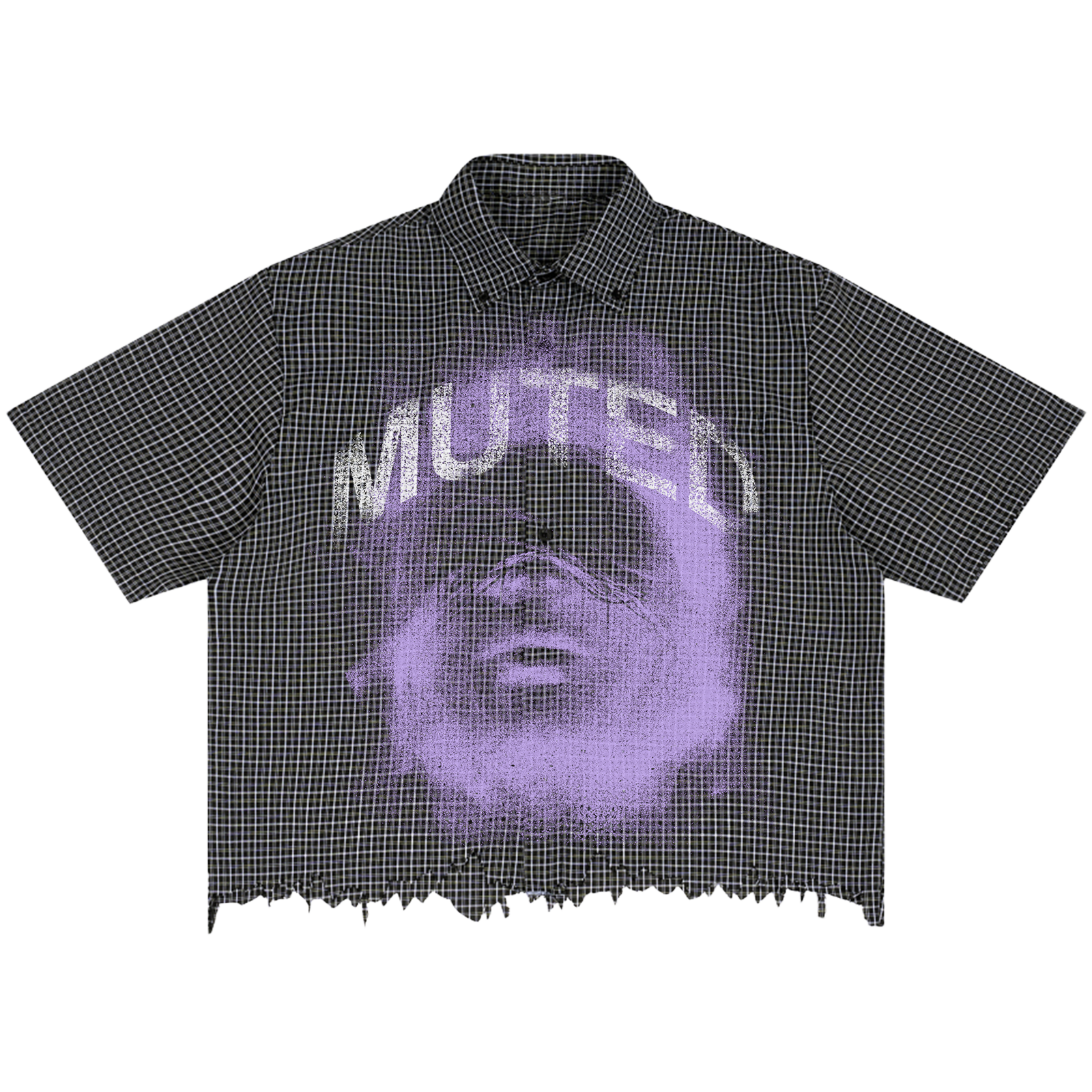 Muted Distress Button Up