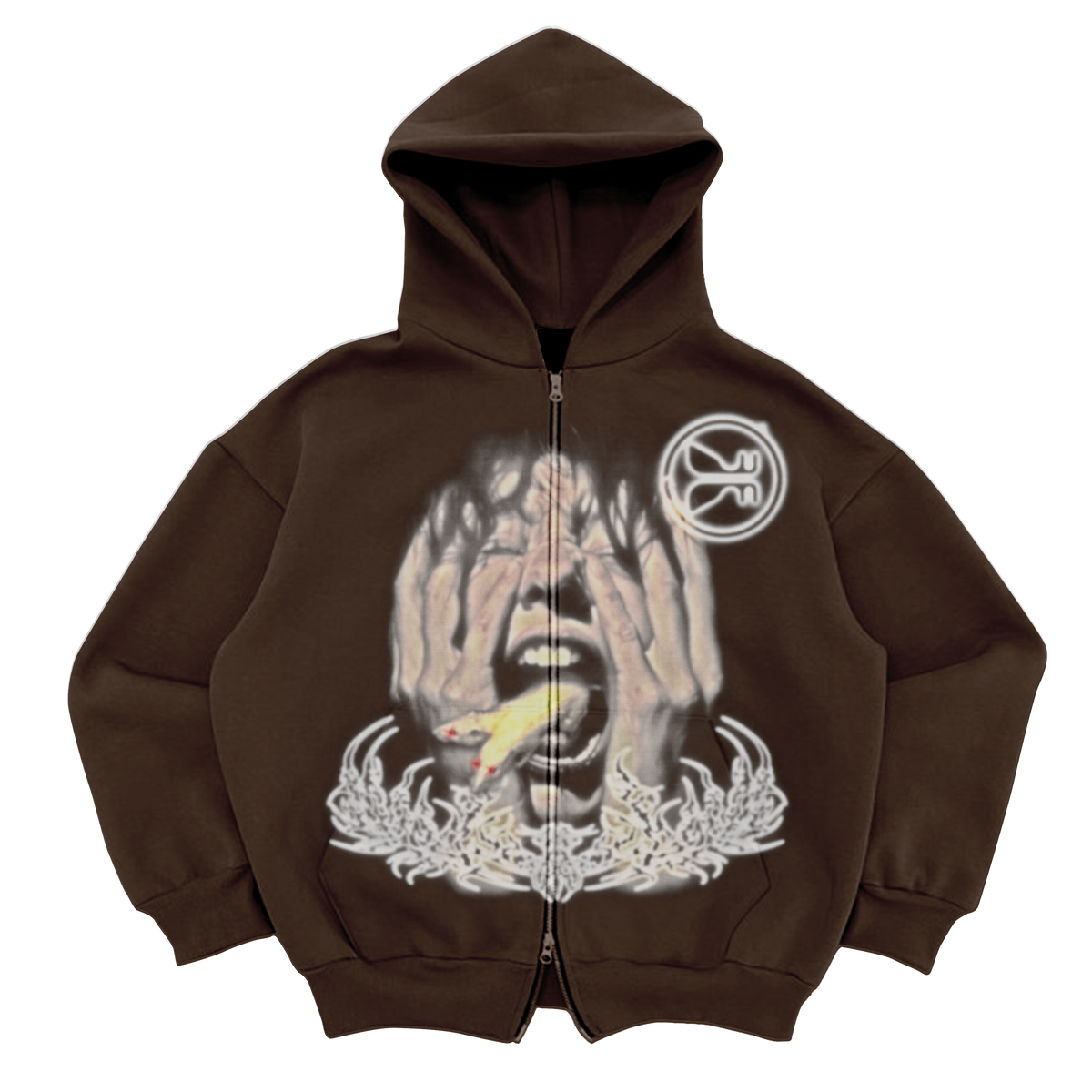Mouse Trap Zip Up - Brown