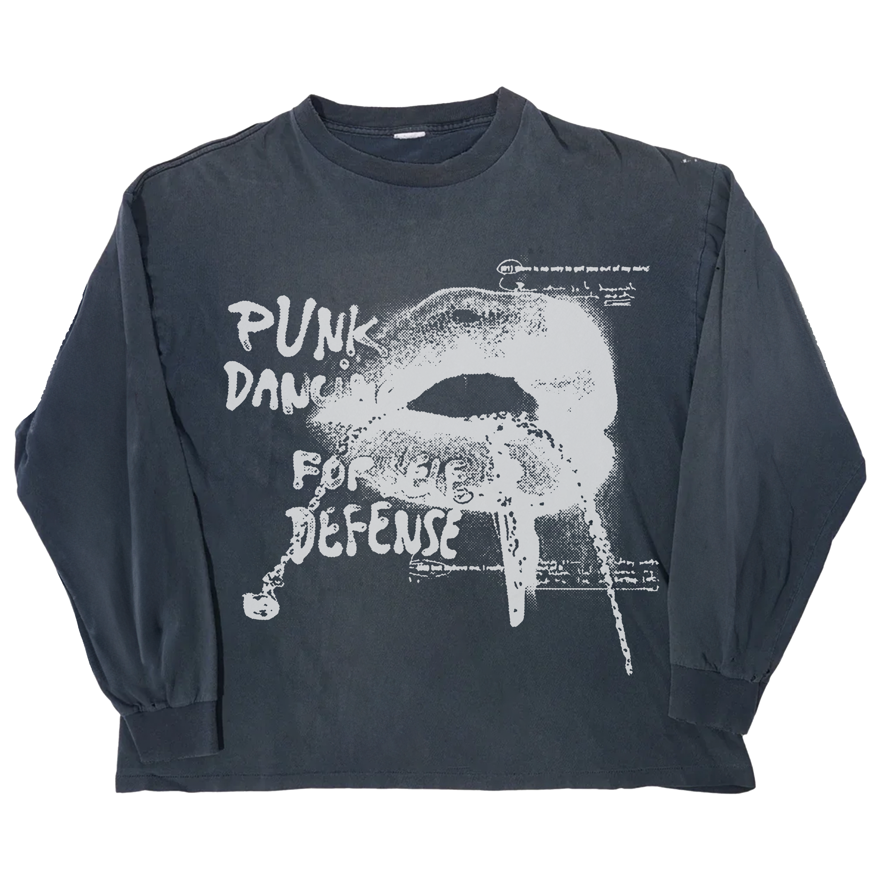 Punk Lips L/S Tee - Blue