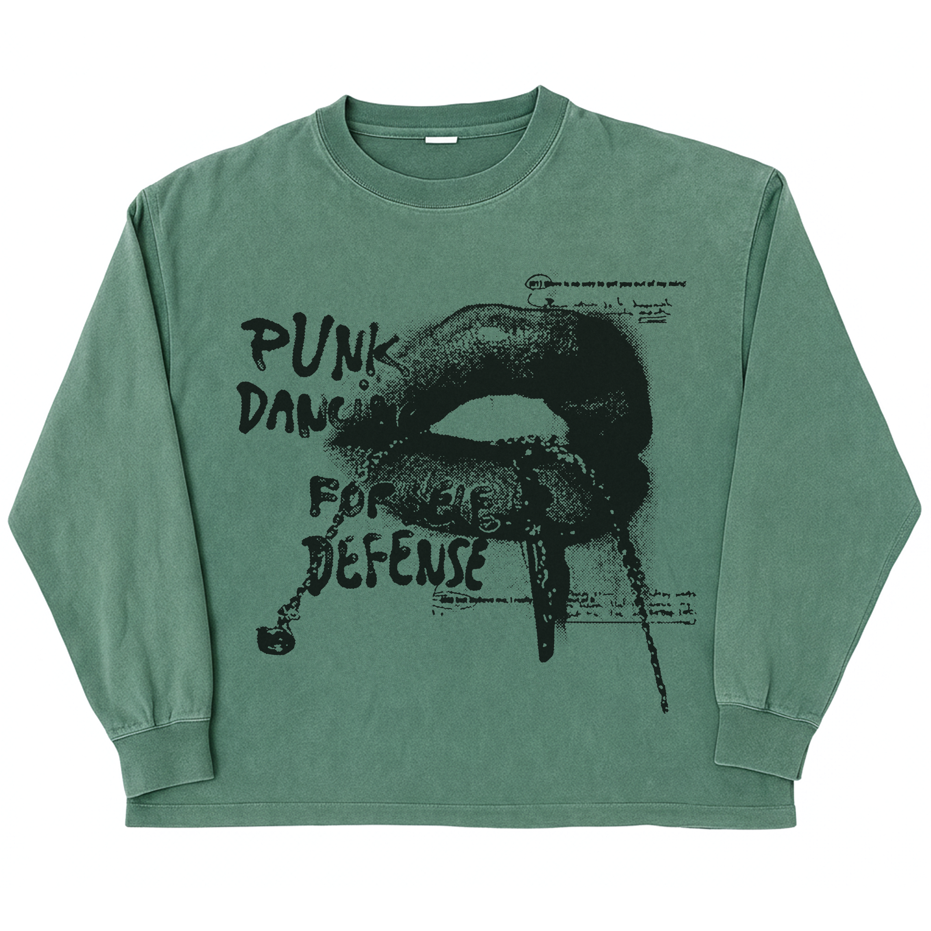 Punk Lips L/S Tee - Green