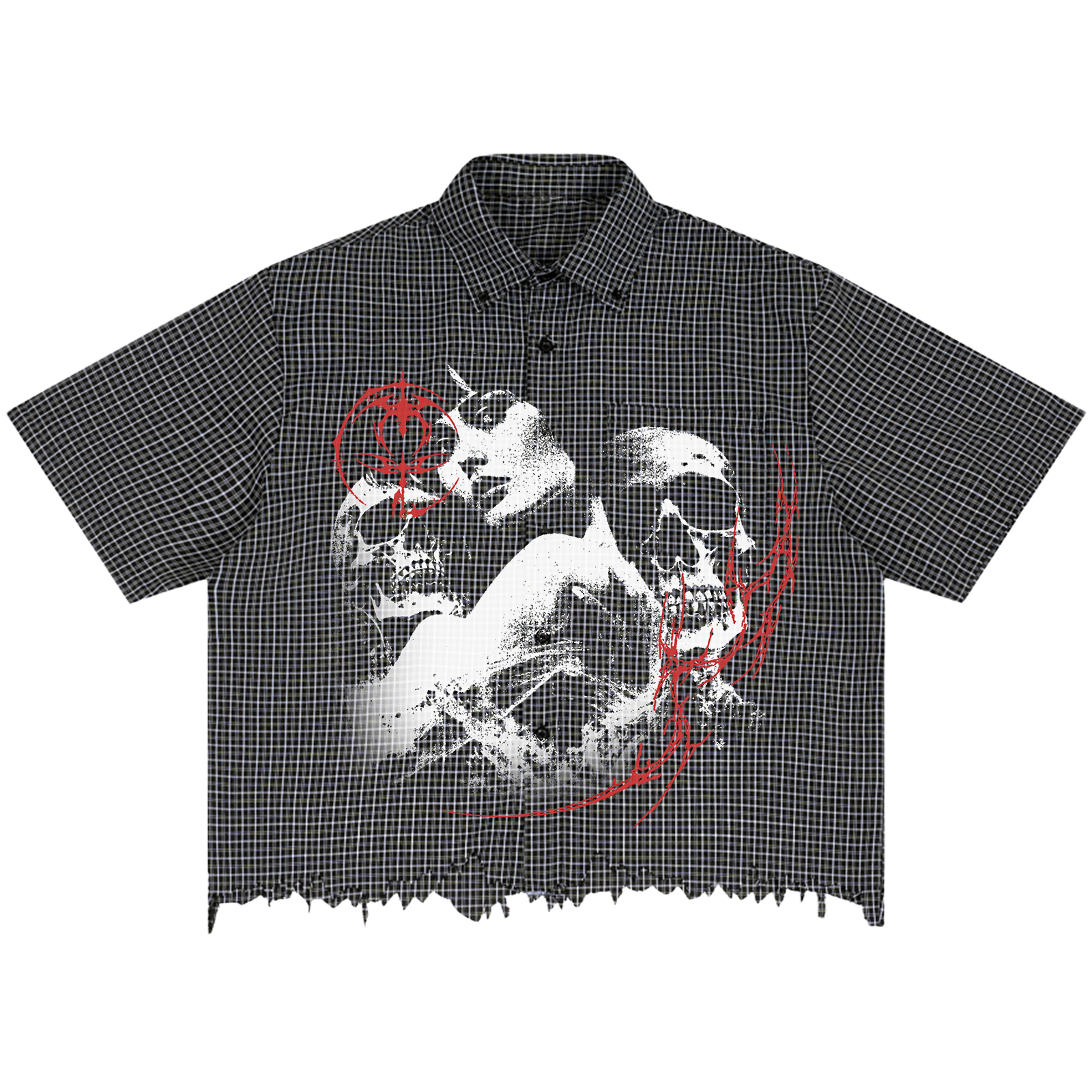 Lost Life Distress Button Up