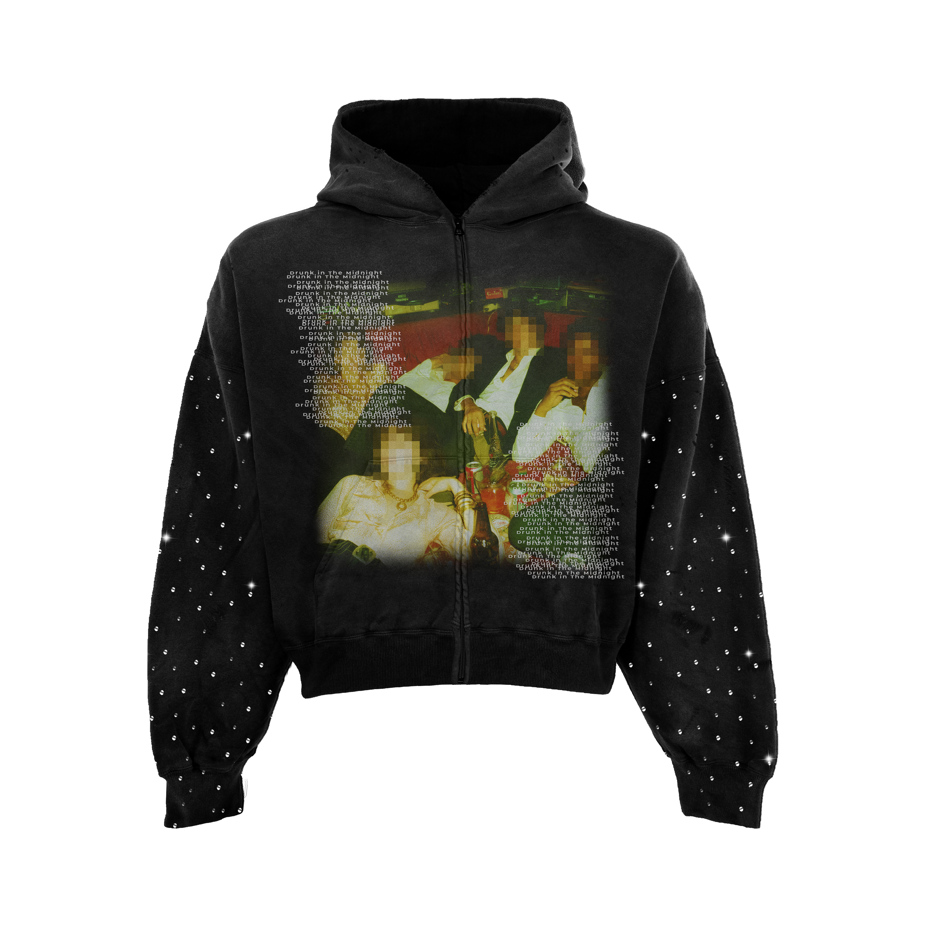 Mafia Rhinestone Zip Up