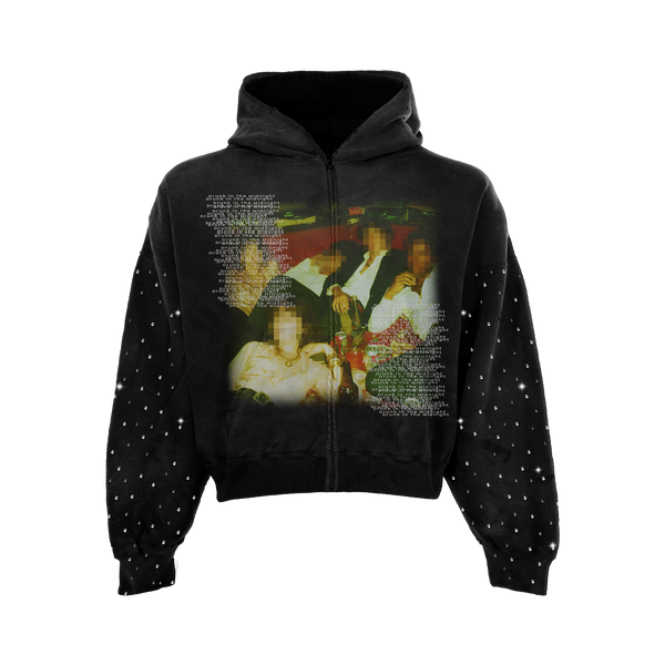 Mafia Rhinestone Zip Up
