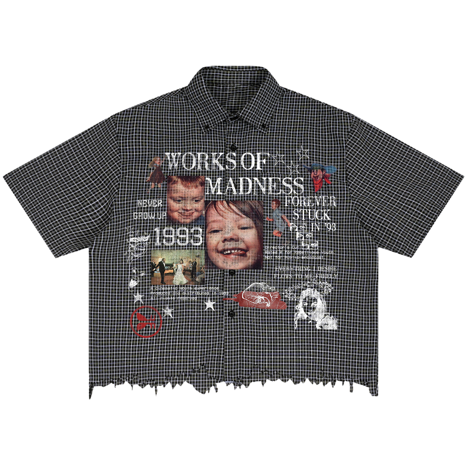 Forever Stuck Distress Button Up