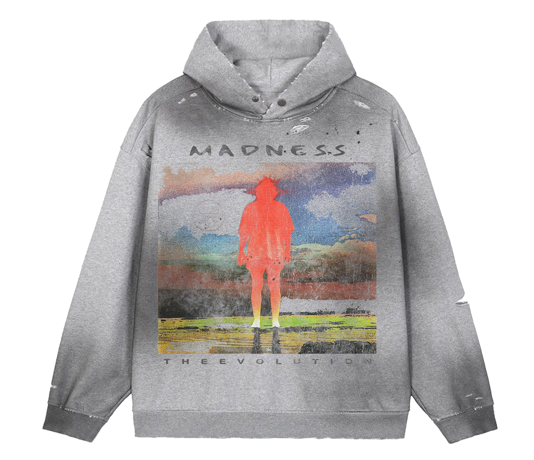 Mad Evolution Faded Distress Hoodie