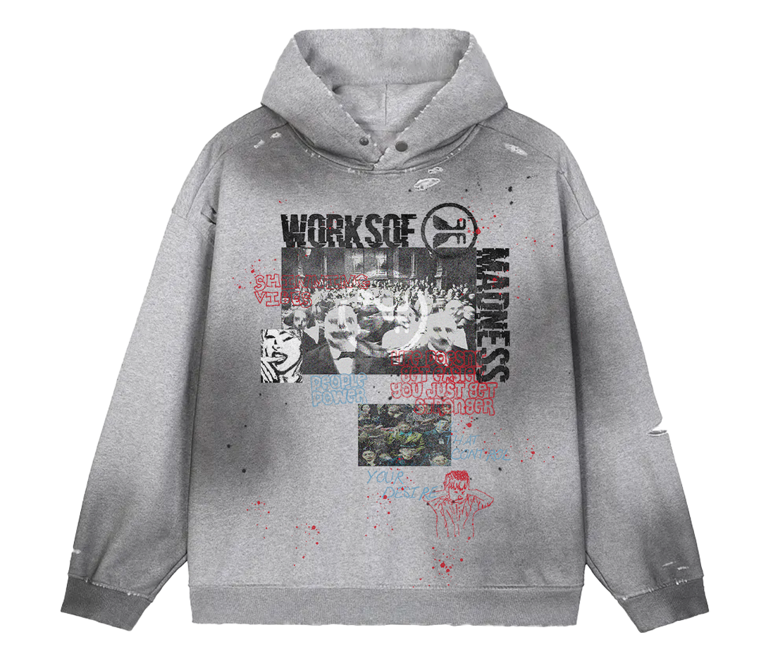 Mad Ppl Faded Distress Hoodie