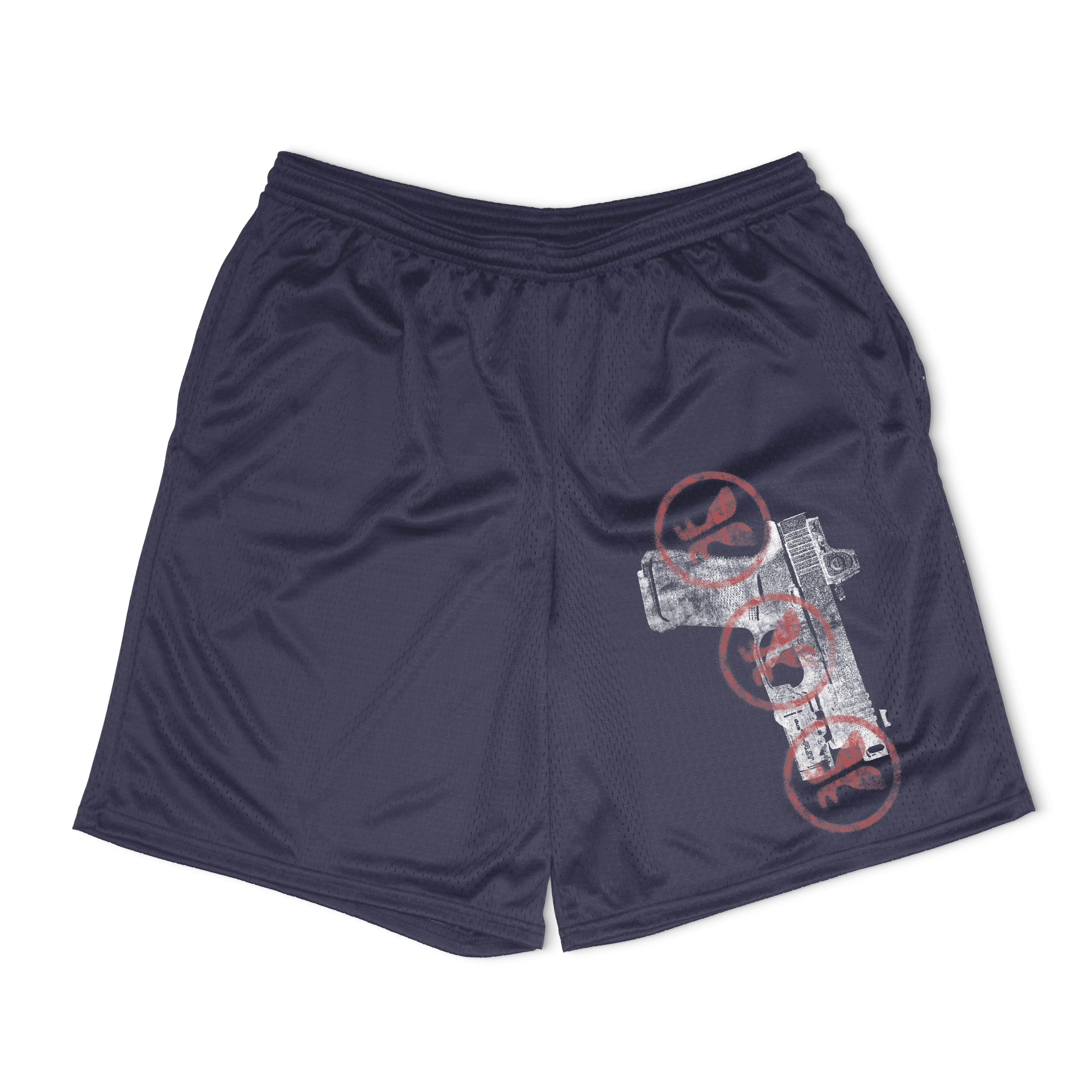 Marked Target Mesh Shorts