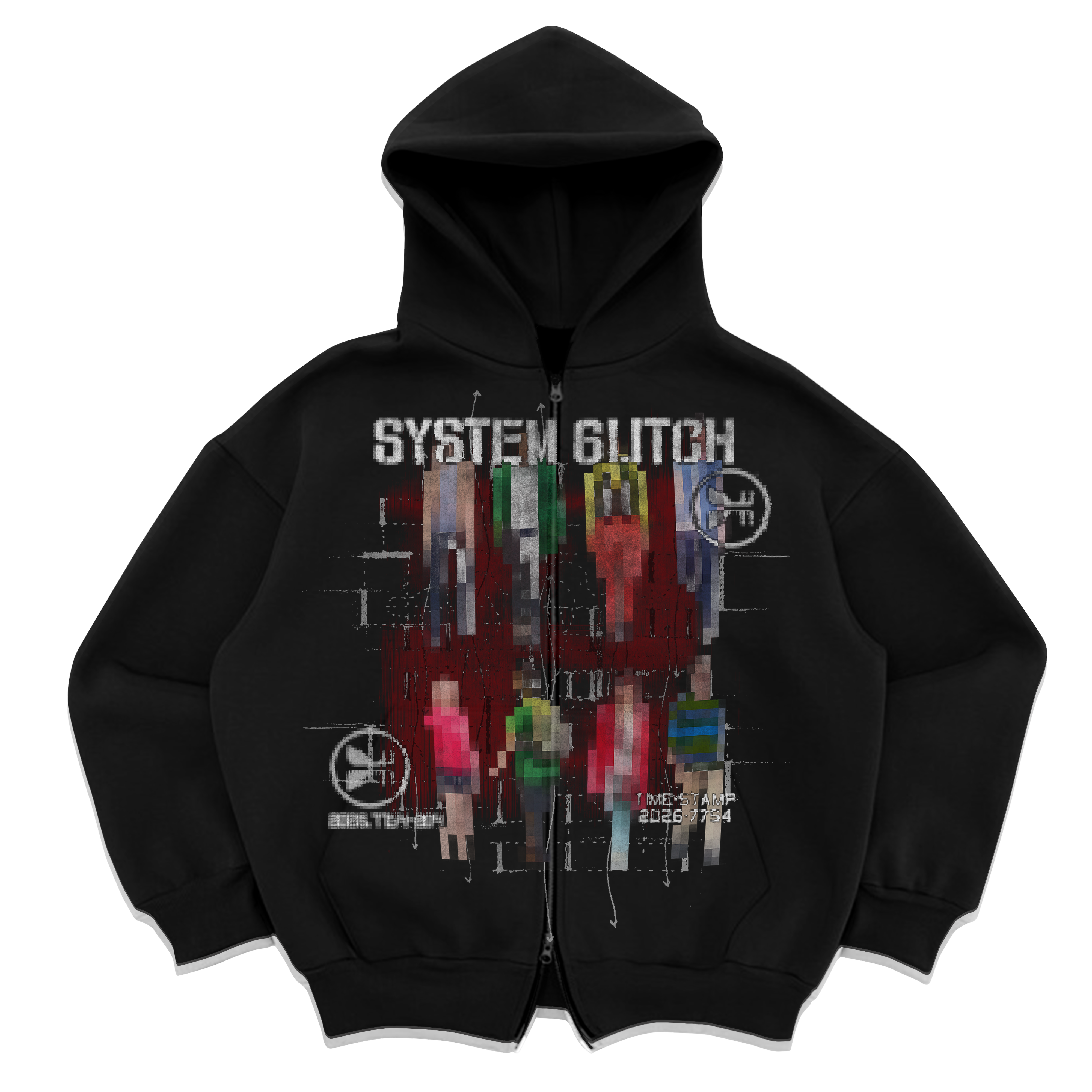 System Glitch Zip Up