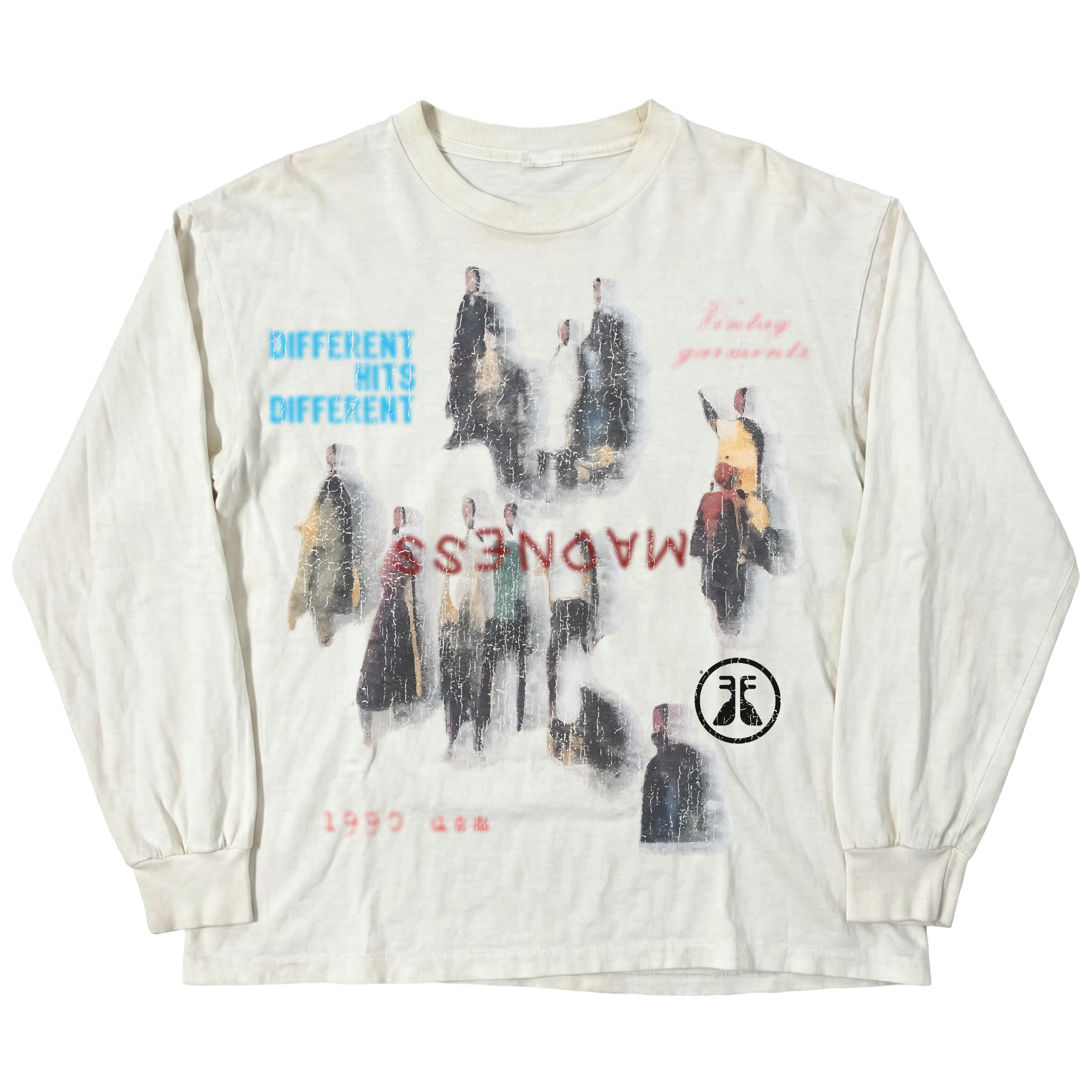 Water Damage L/S Tee - White