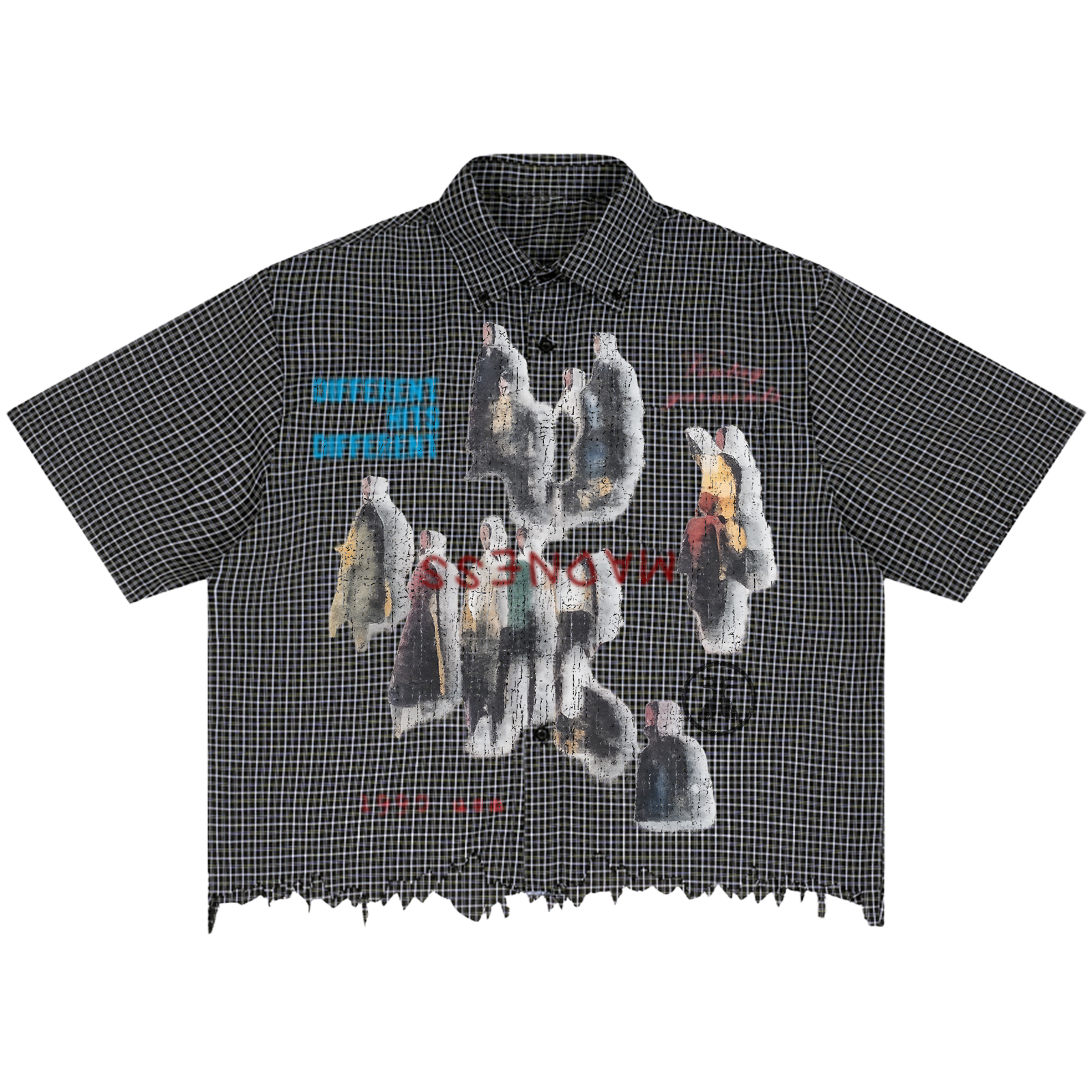Water Damage Distress Button Up