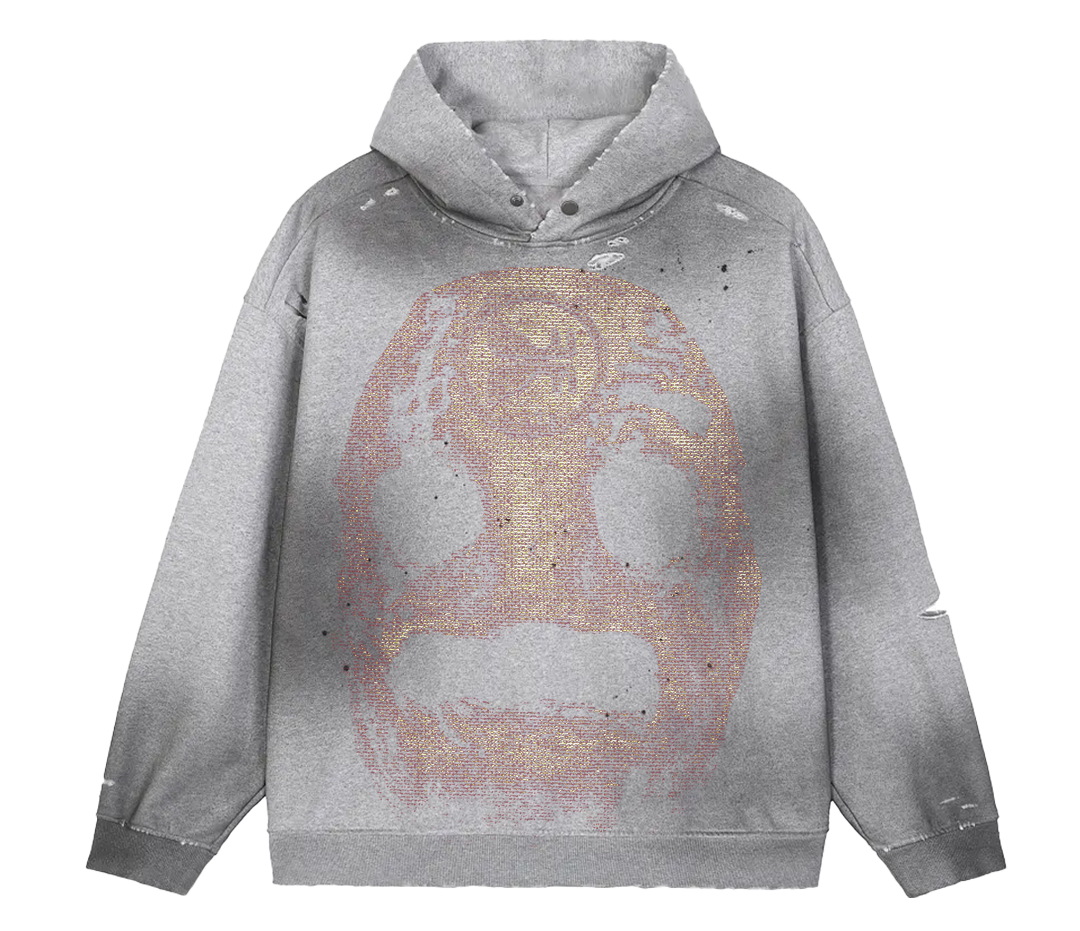 Tombface Sun Fade Distress Hoodie