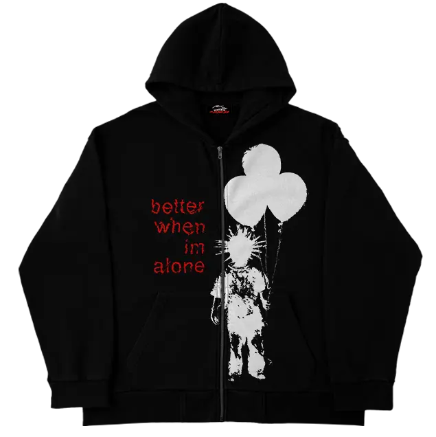 Better When I'm Alone Zip Up WorksOfMadness