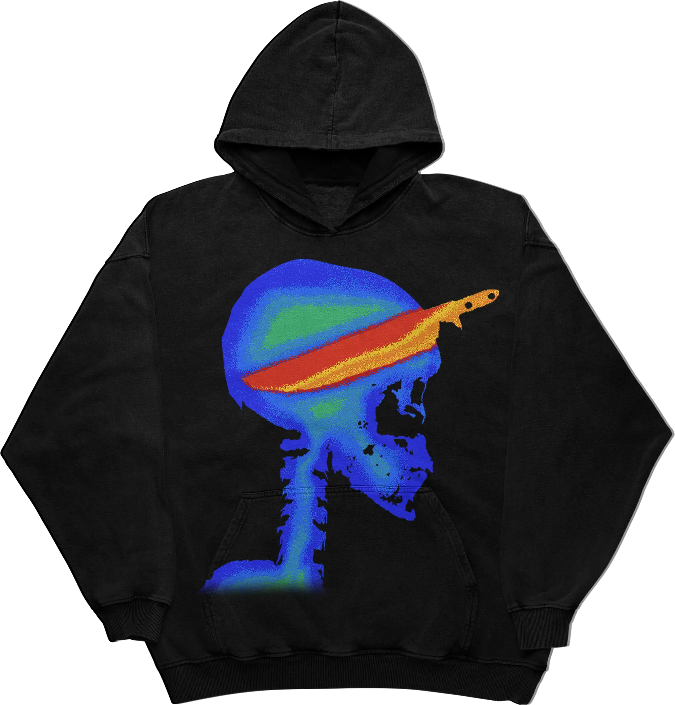 Infrared Skull Hoodie WorksOfMadness
