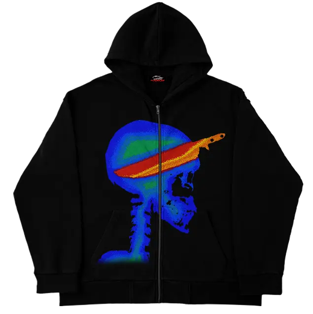 Infrared Skull Zip Up WorksOfMadness