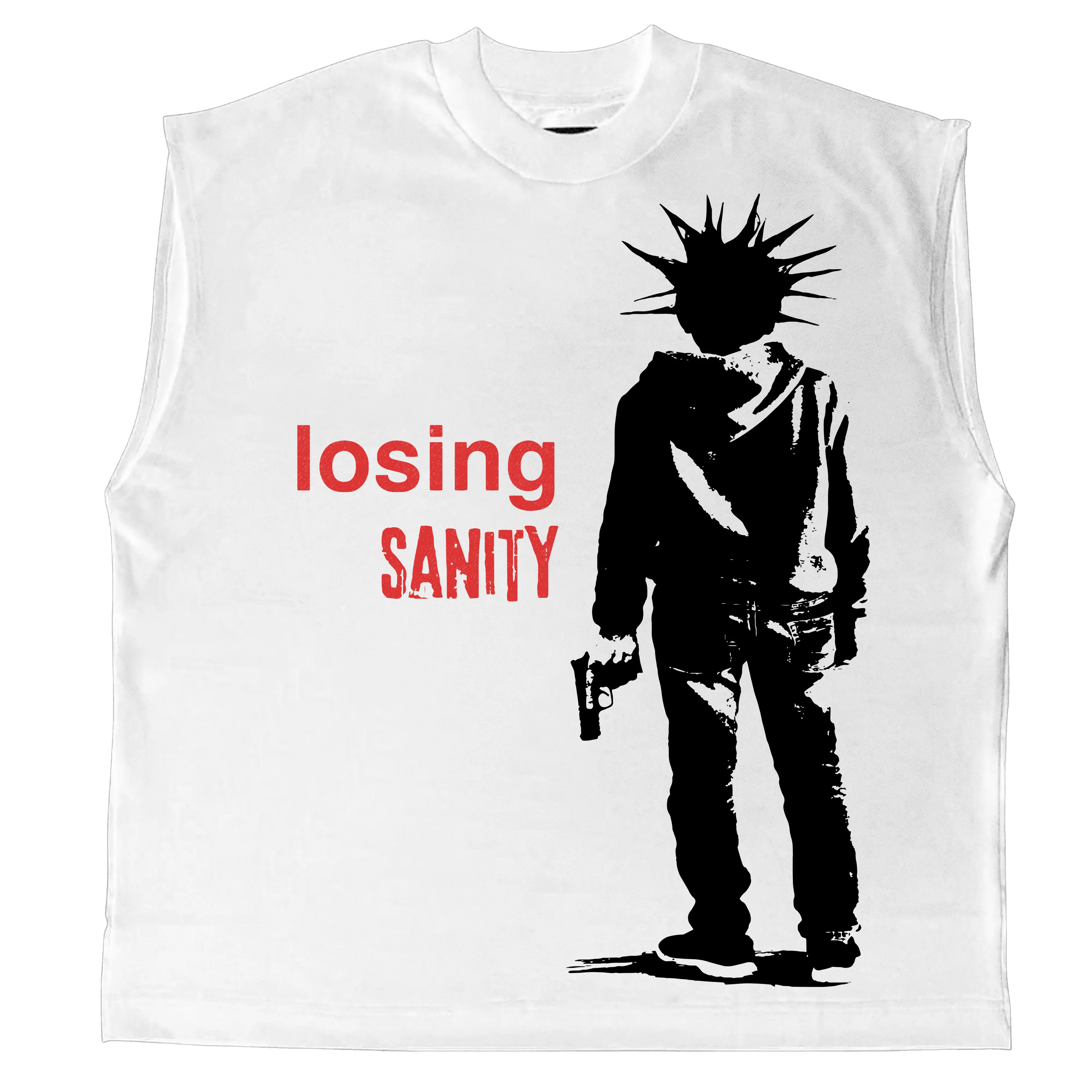 Losing Sanity Sleeveless Tee WorksOfMadness