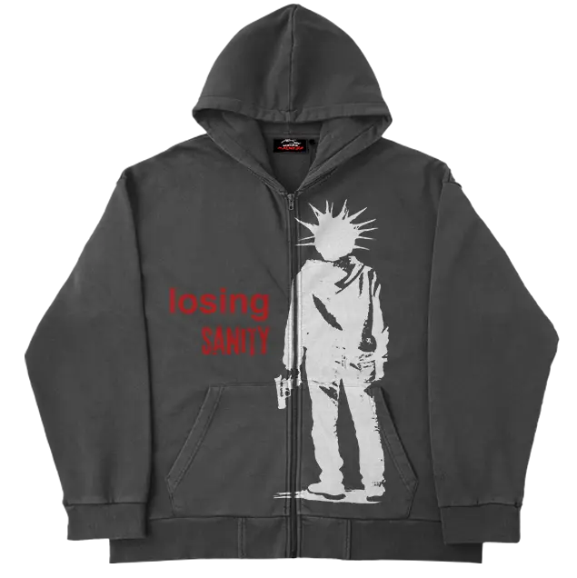 Losing Sanity Zip Up WorksOfMadness