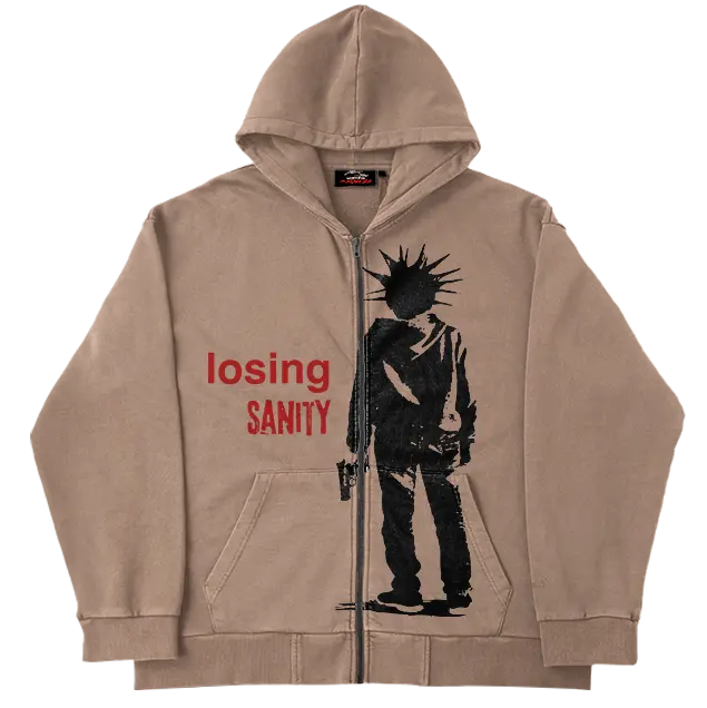Losing Sanity Zip Up WorksOfMadness