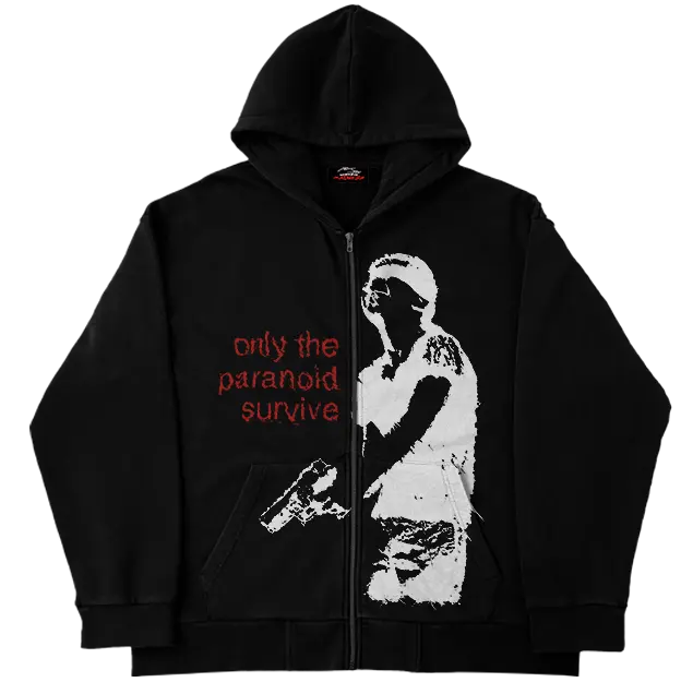 Only The Paranoid Survive Zip Up WorksOfMadness