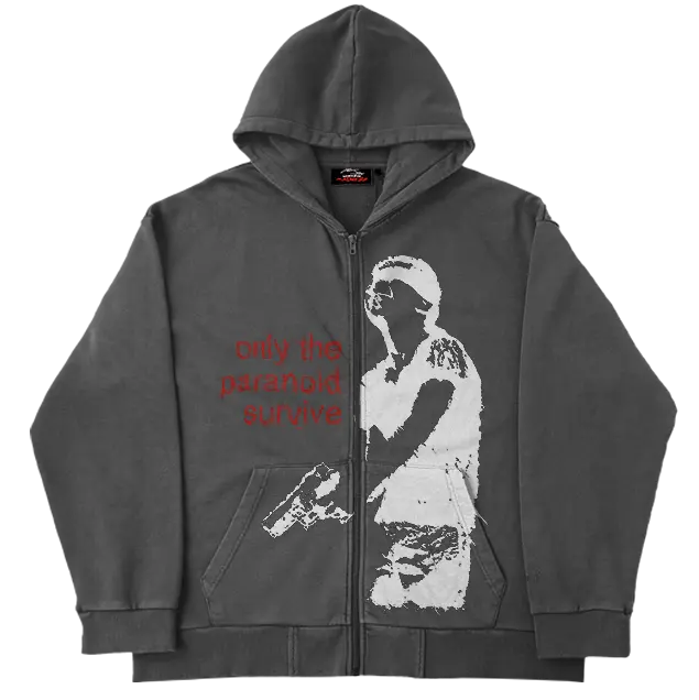 Only The Paranoid Survive Zip Up WorksOfMadness