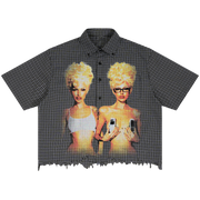 Blondes Distress Button Up