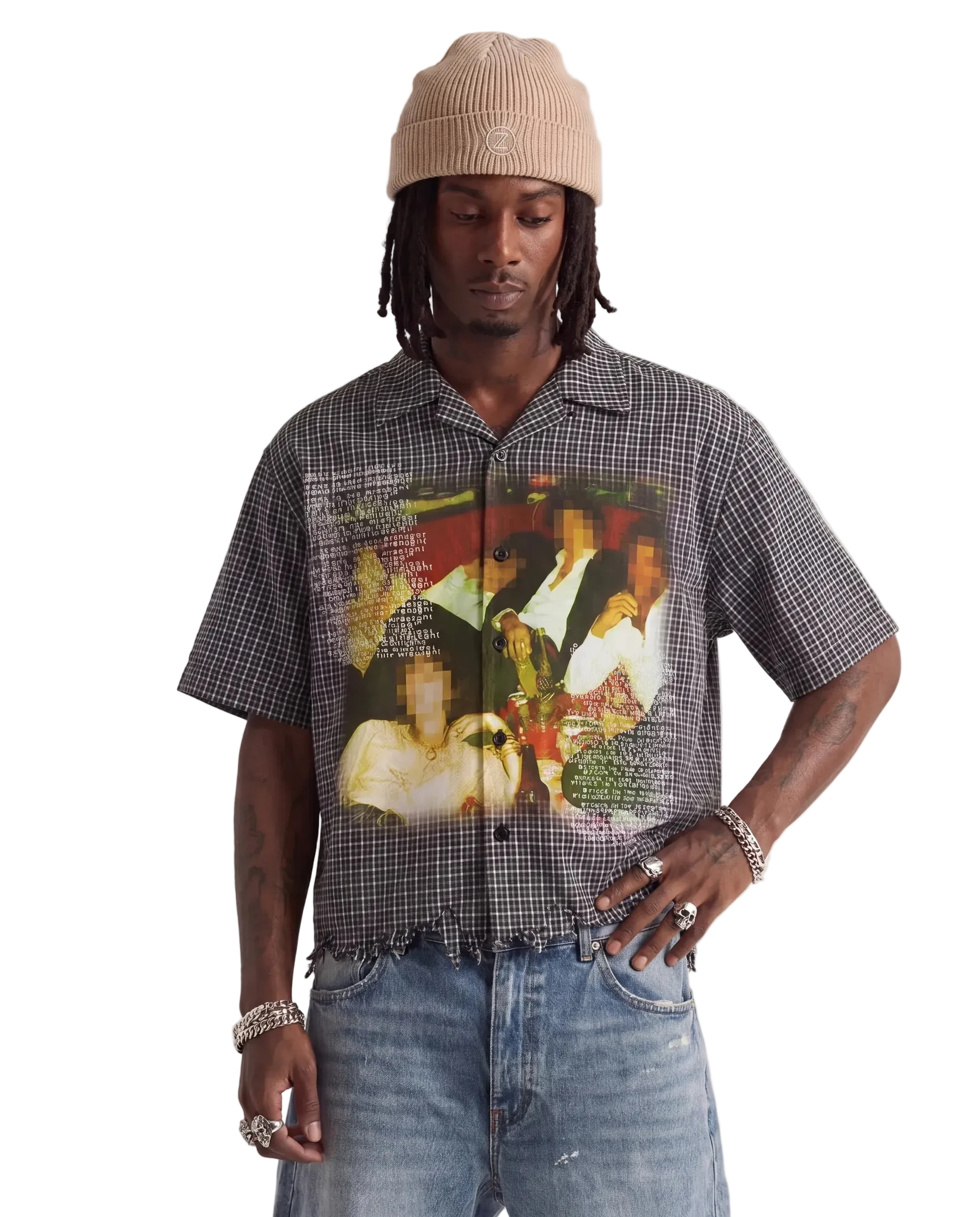 Mafia Distress Button Up