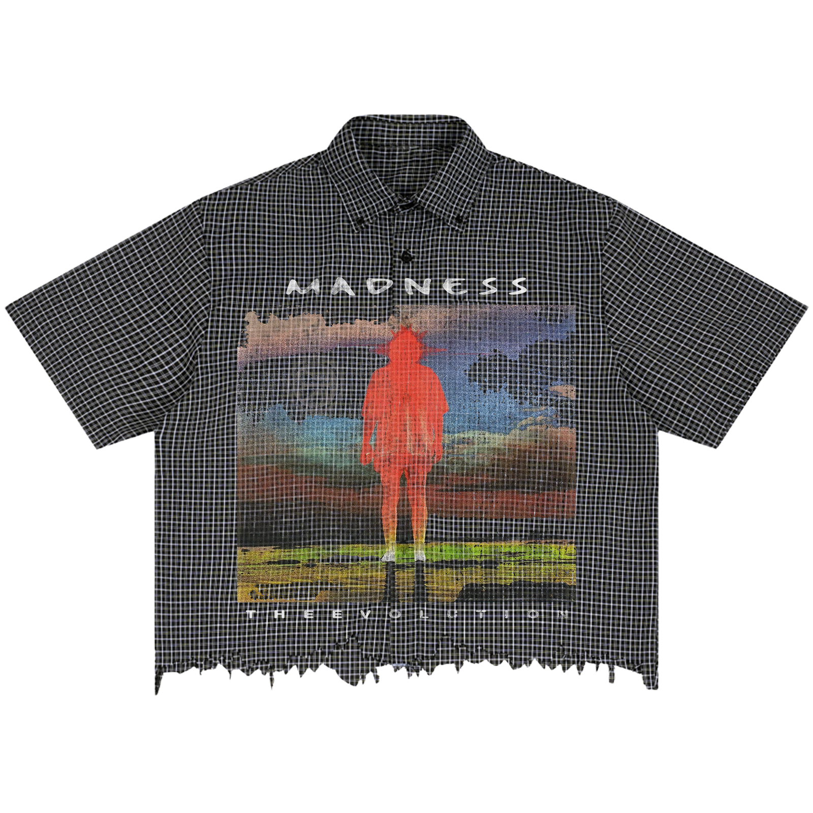 Mad Evolution Distress Button Up